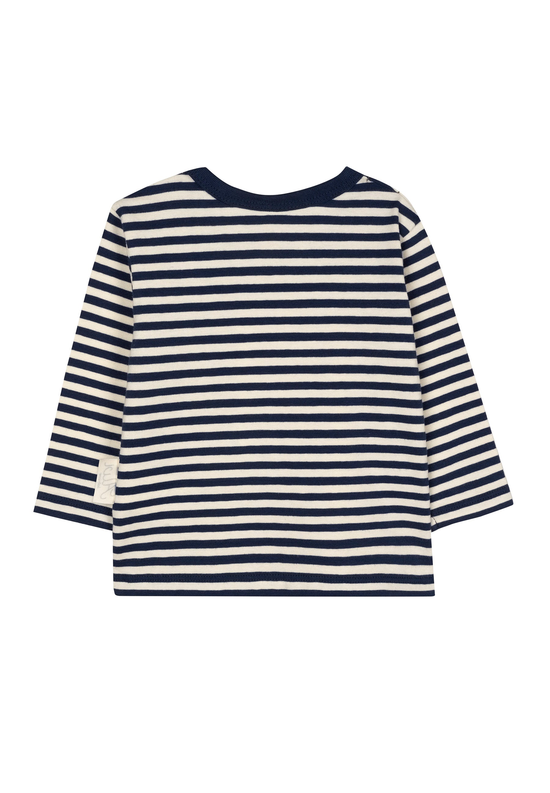 Langarmshirt - Black Iris + Antique White