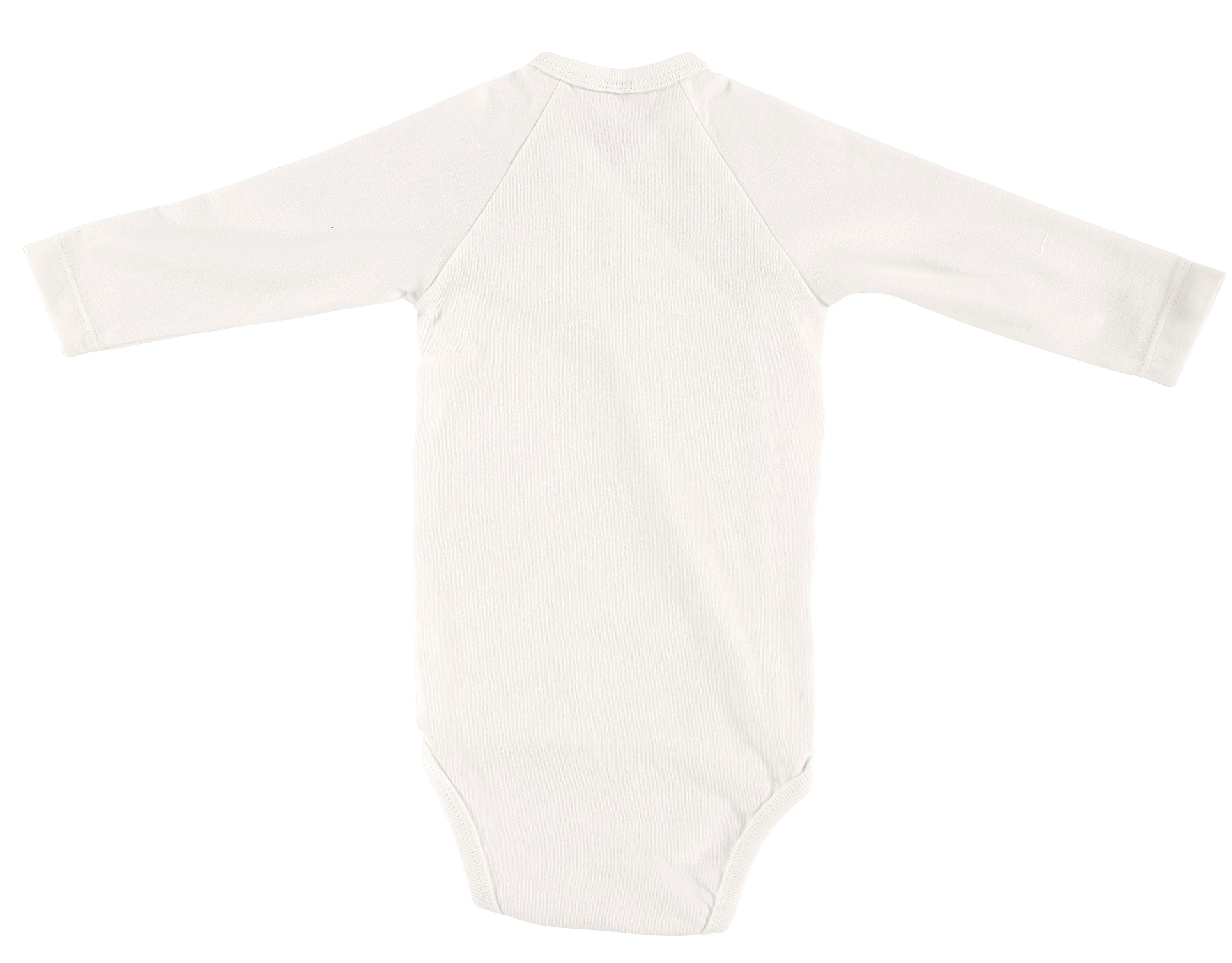 Body langarm 2-er Pack (BIO-Baumwolle) - Grau/Weiß