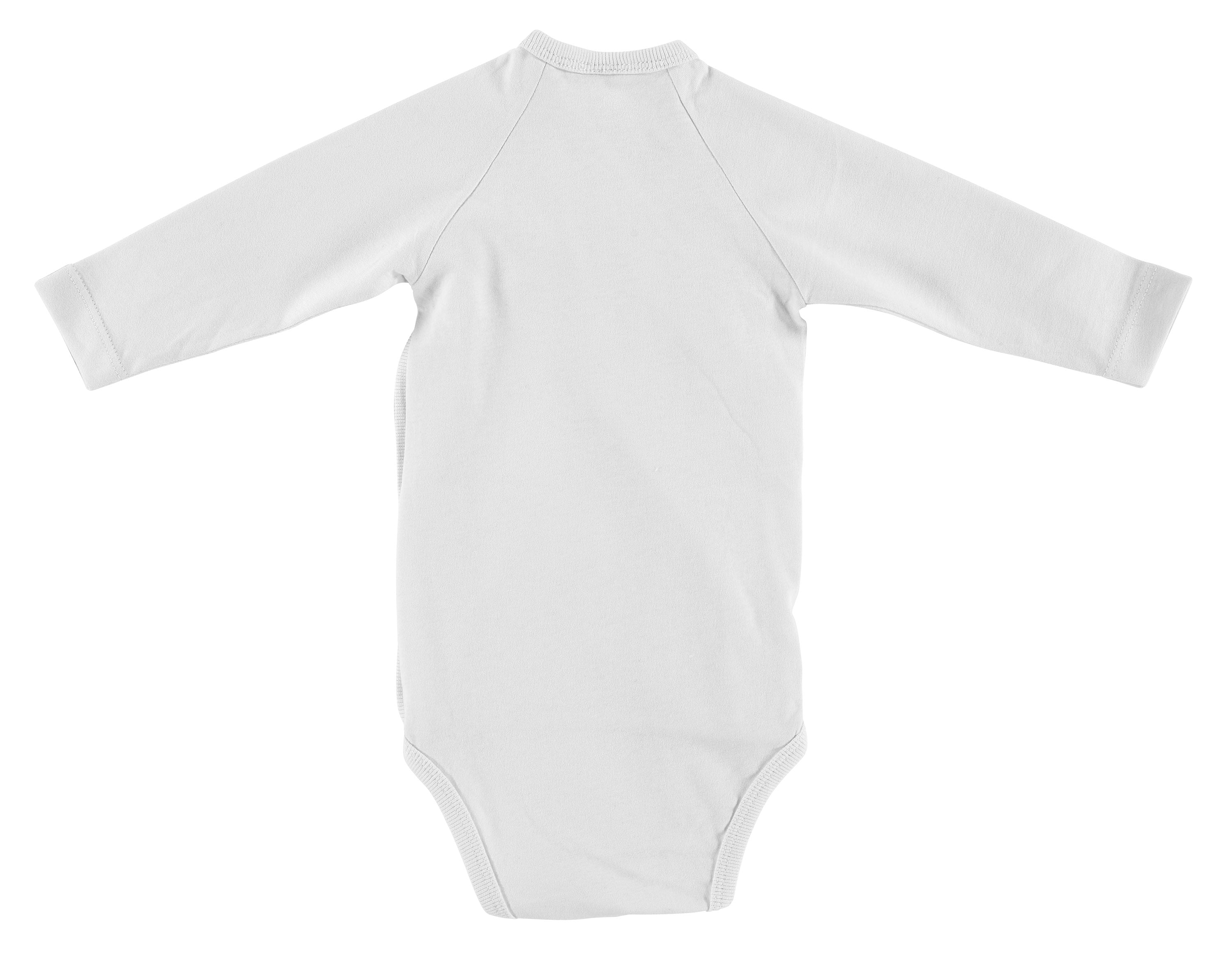 Body langarm 2-er Pack (BIO-Baumwolle) - Grau/Weiß