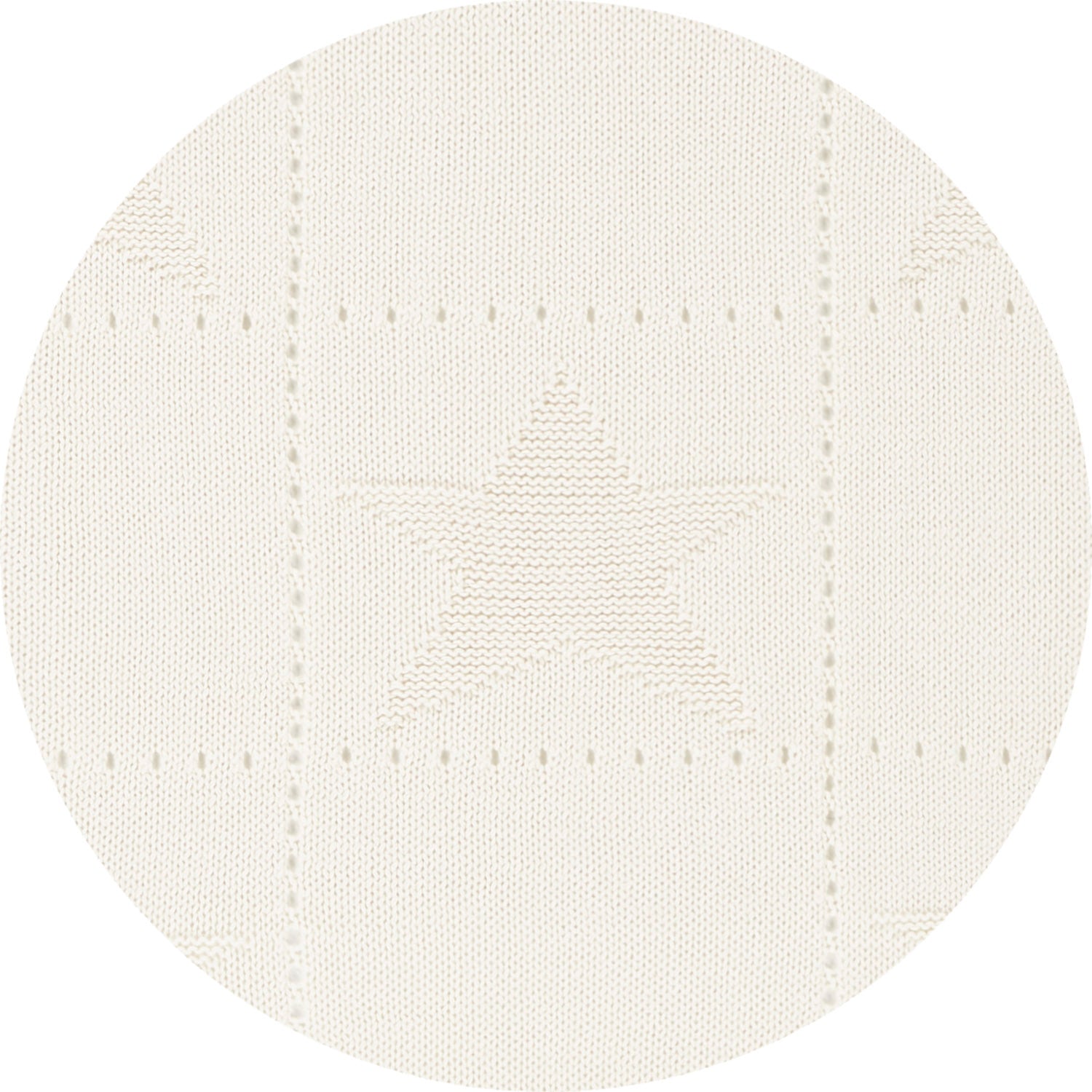 Strickdecken - Sterne creme