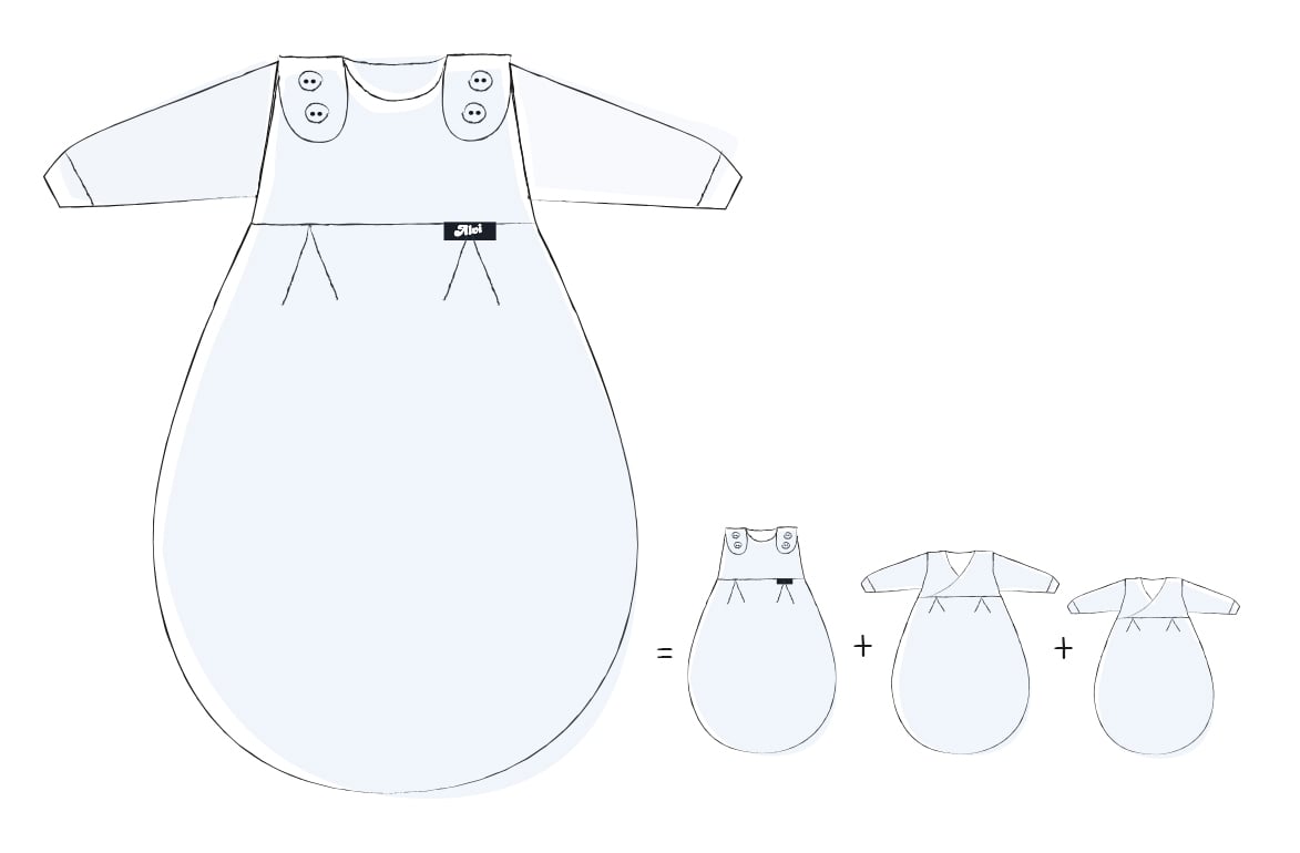 Baby-Mäxchen® 3tlg. Special Fabric - Waffle piqué