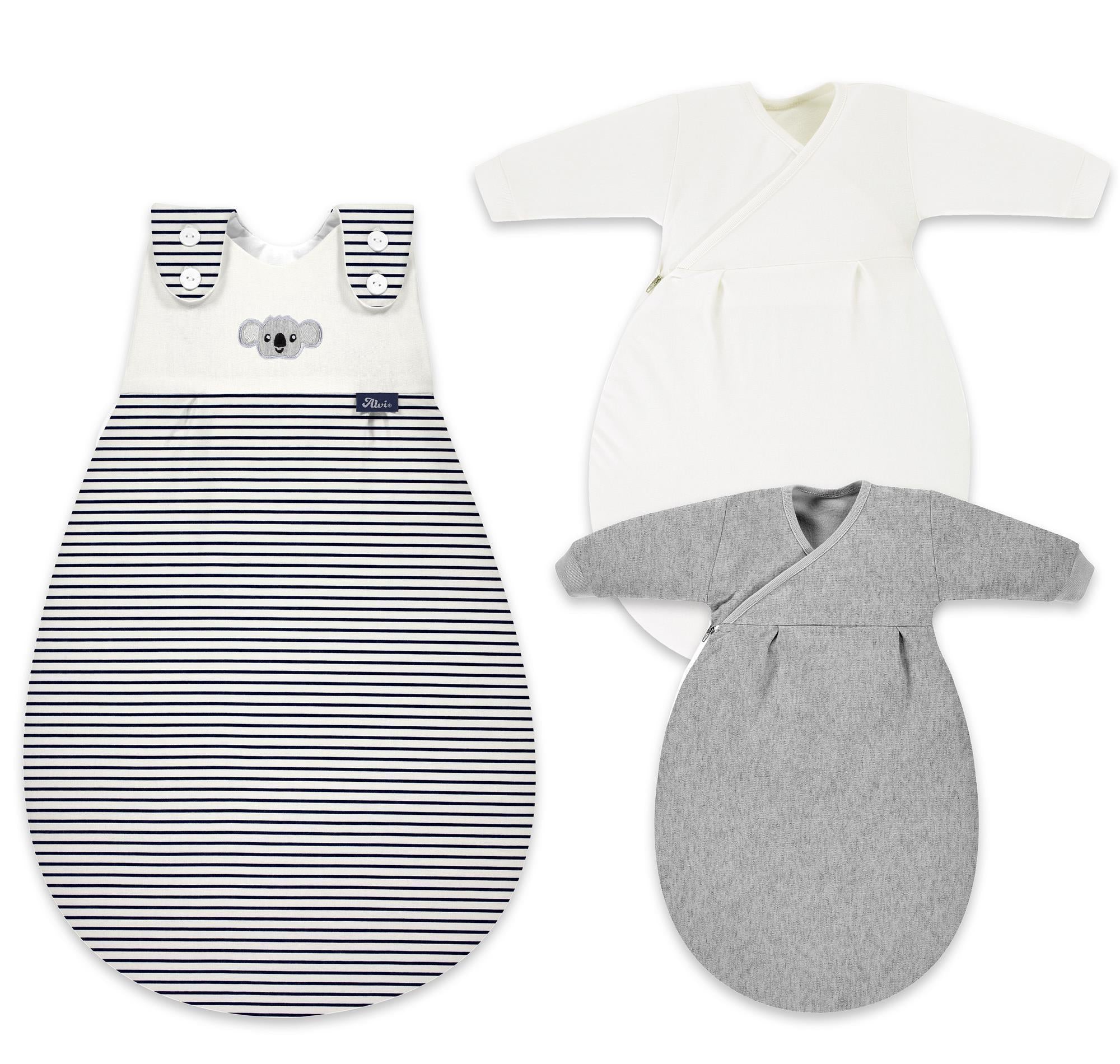 Baby-Mäxchen® 3tlg. (BIO Baumwolle) - Ringlets Koala navy