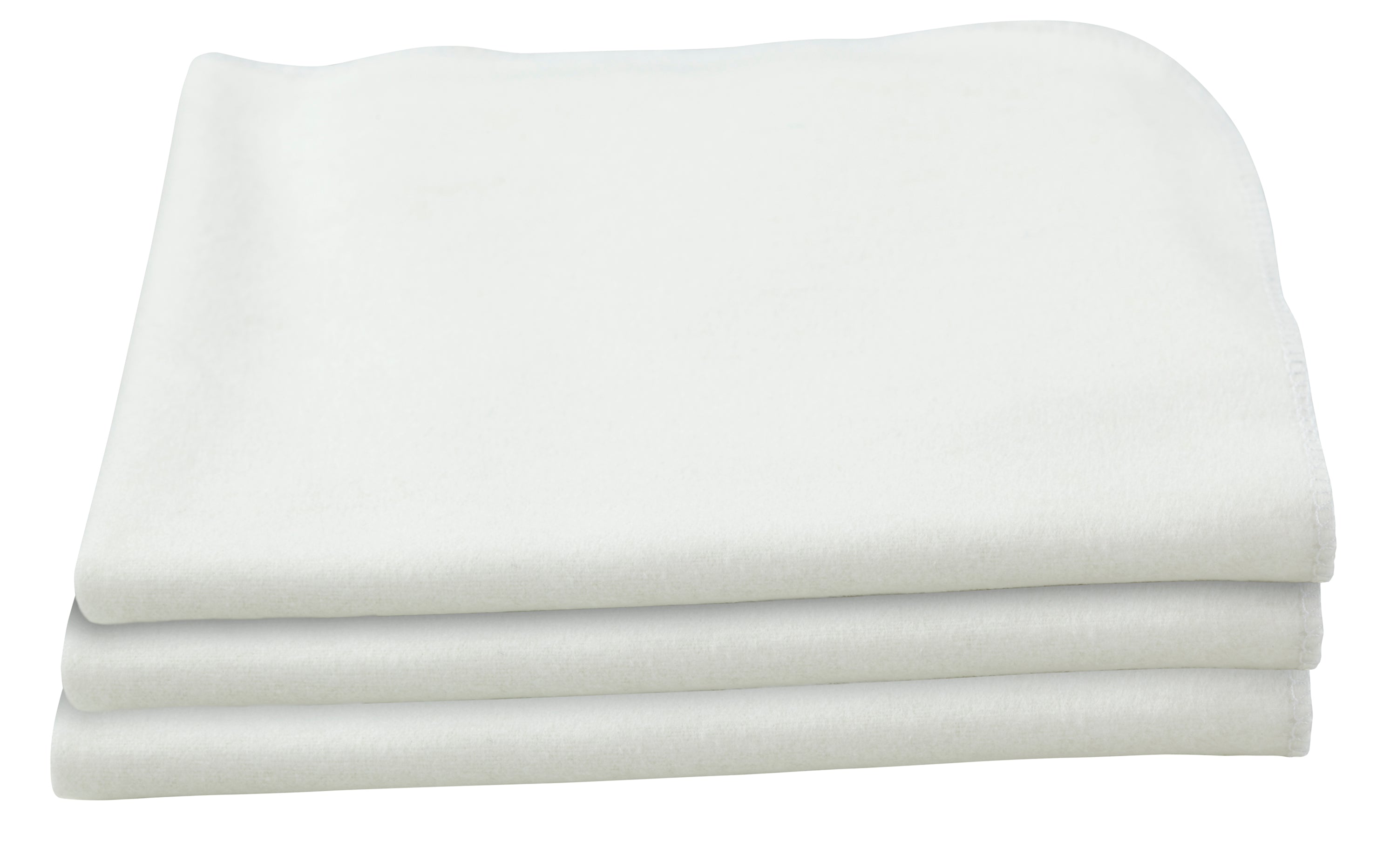 Molton Windeln 3er Pack - weiß 40x40