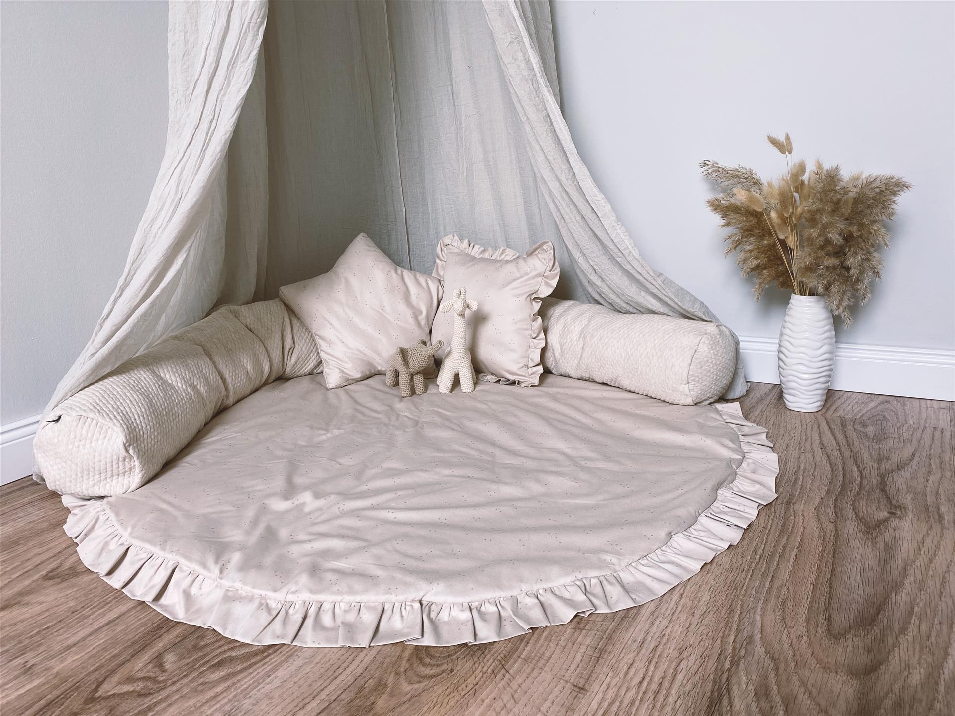 Krabbeldecke rund Jersey (BIO-Baumwolle) - Seahorse