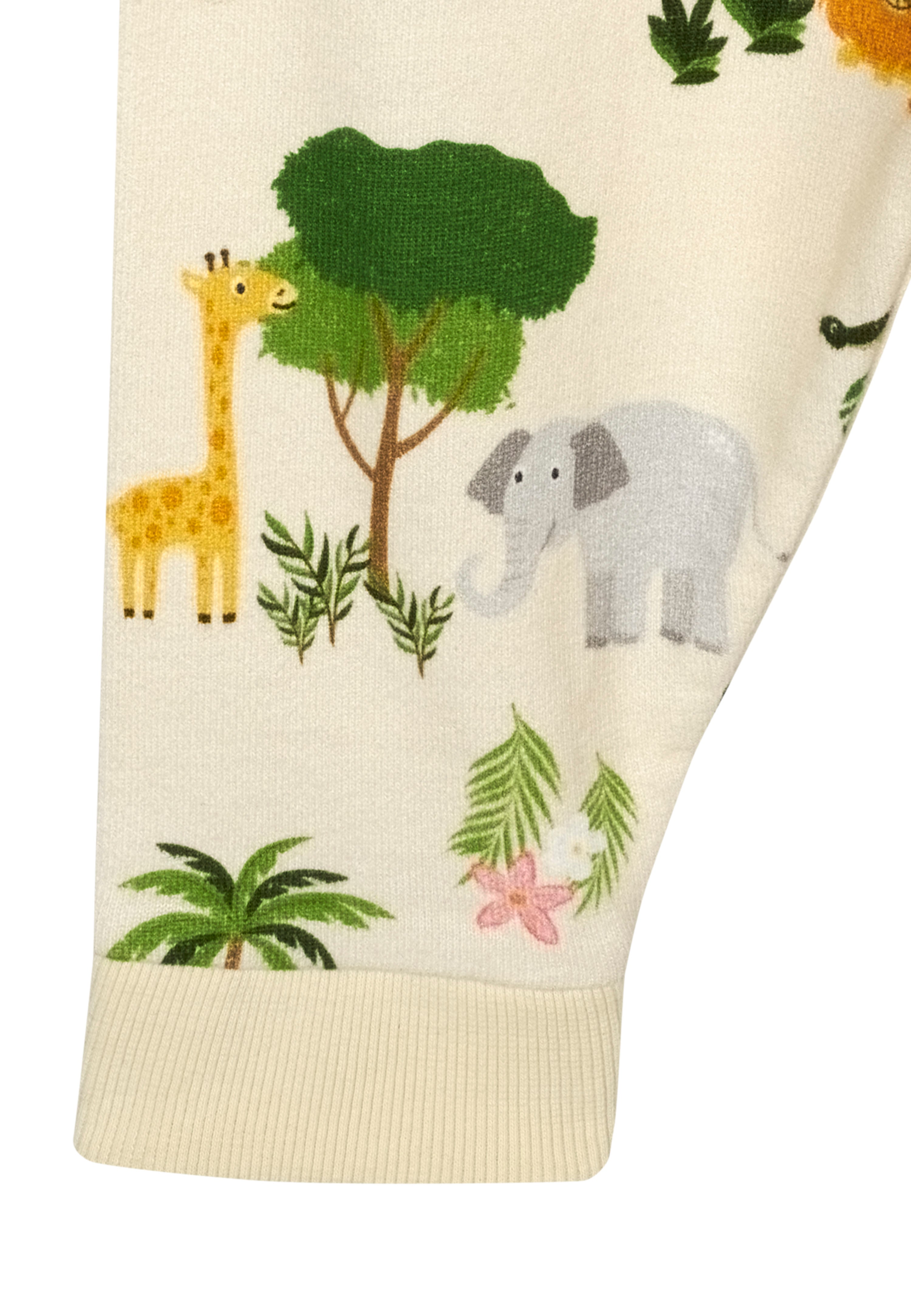 Jogginghose mit Rippbündchen - Antique White Jungle