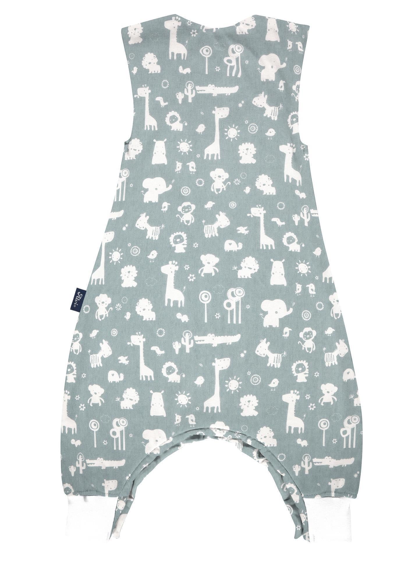 Schlafsack mit Beinen Light - Zootiere blau