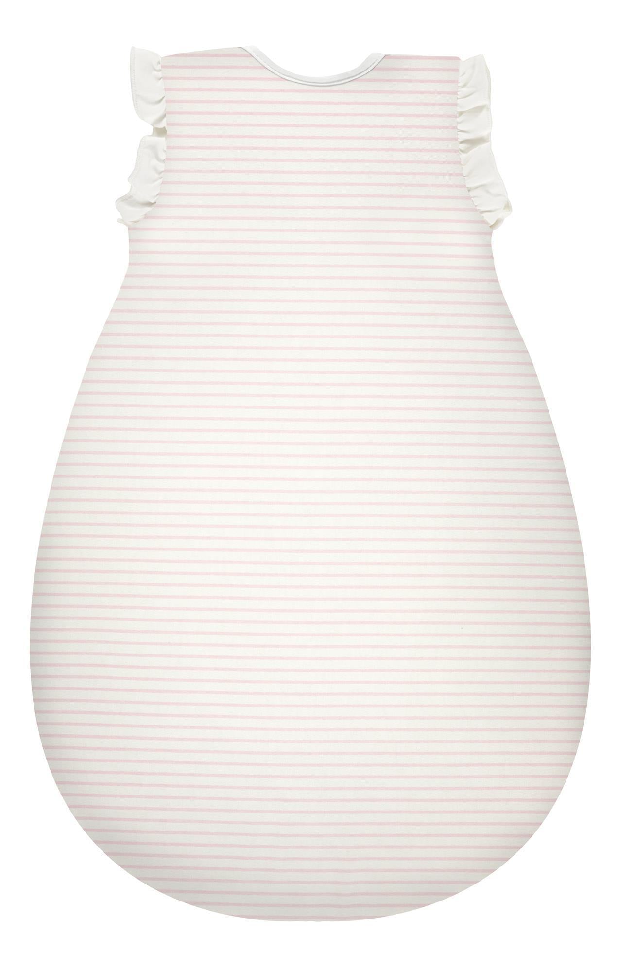 Kugelschlafsack Mäxchen Light (BIO Baumwolle) - Ringlets rosé Volant
