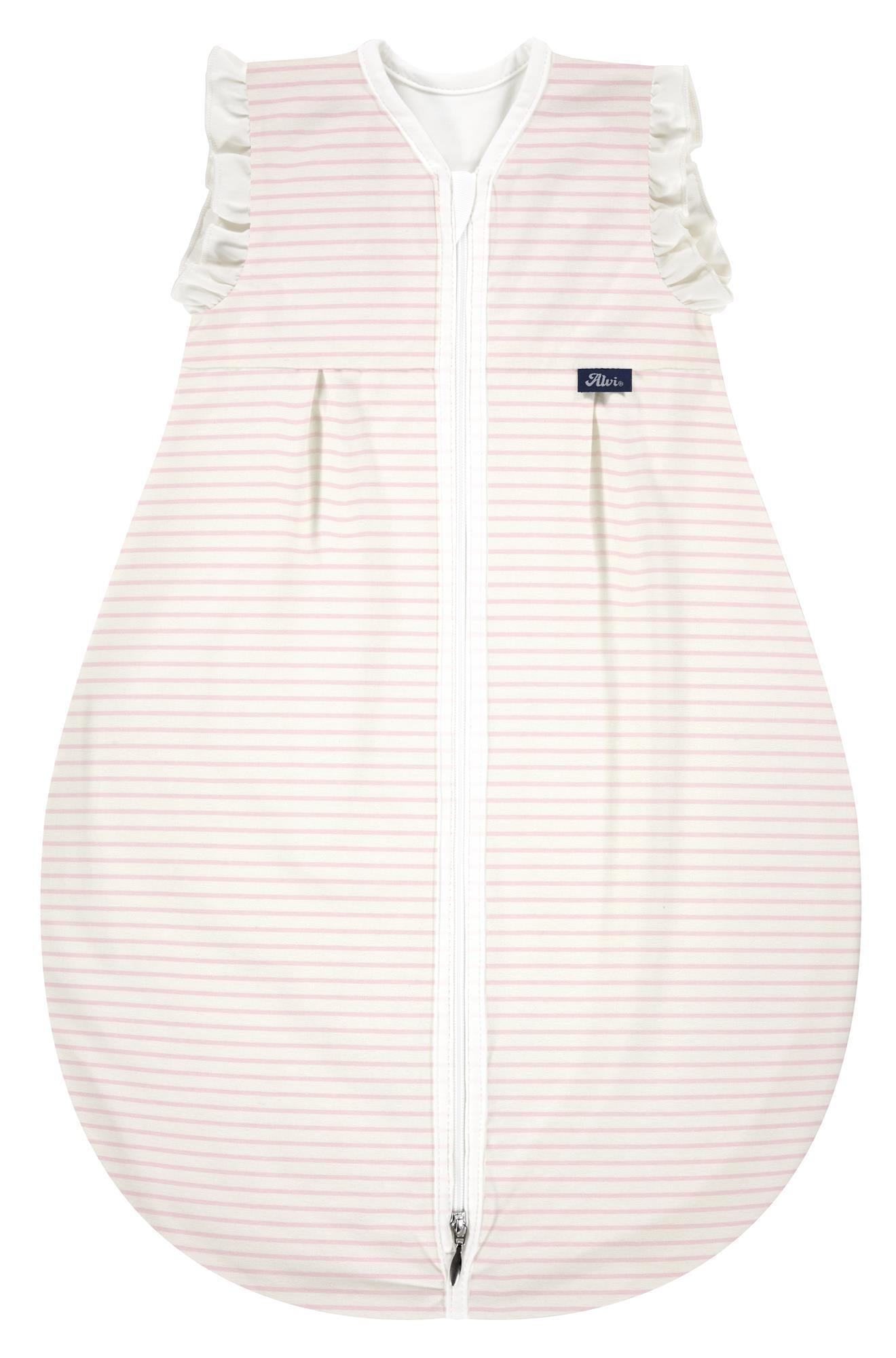 Kugelschlafsack Mäxchen Light (BIO Baumwolle) - Ringlets rosé Volant