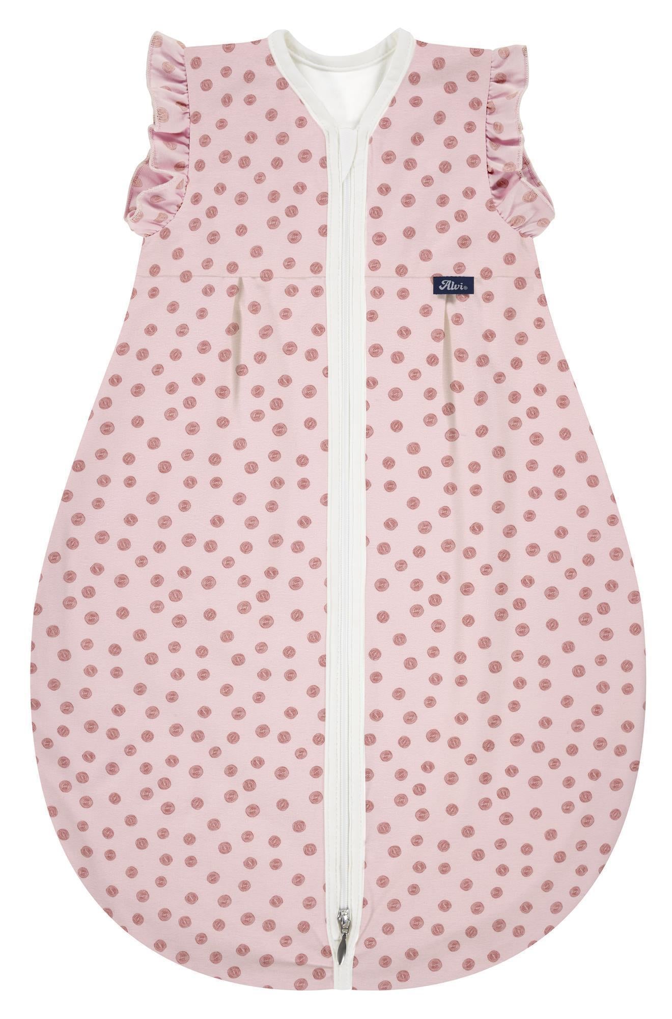Kugelschlafsack Mäxchen Light (BIO Baumwolle) - Curly Dots Volant