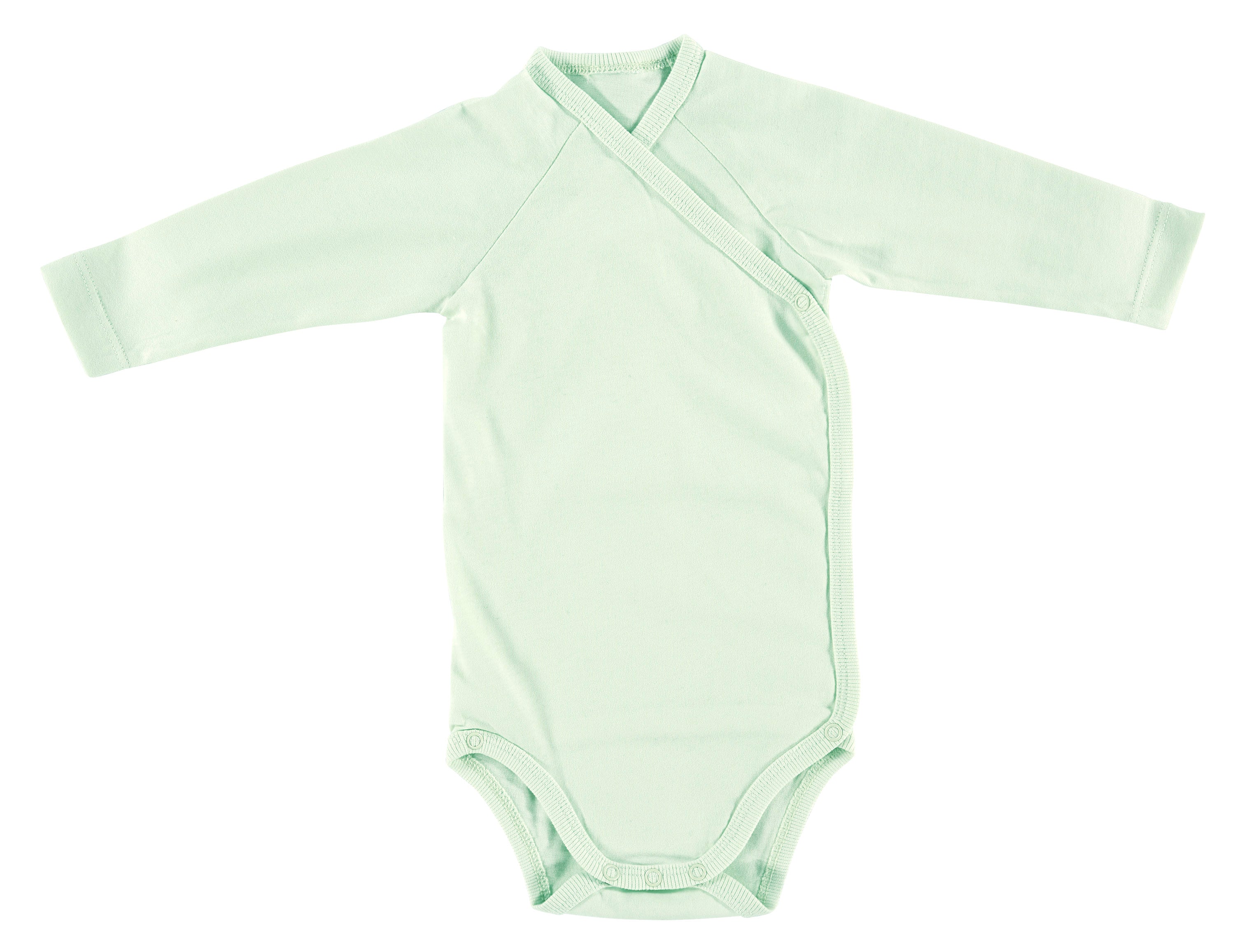 Body langarm 2-er Pack (BIO-Baumwolle) - Mint/Weiß