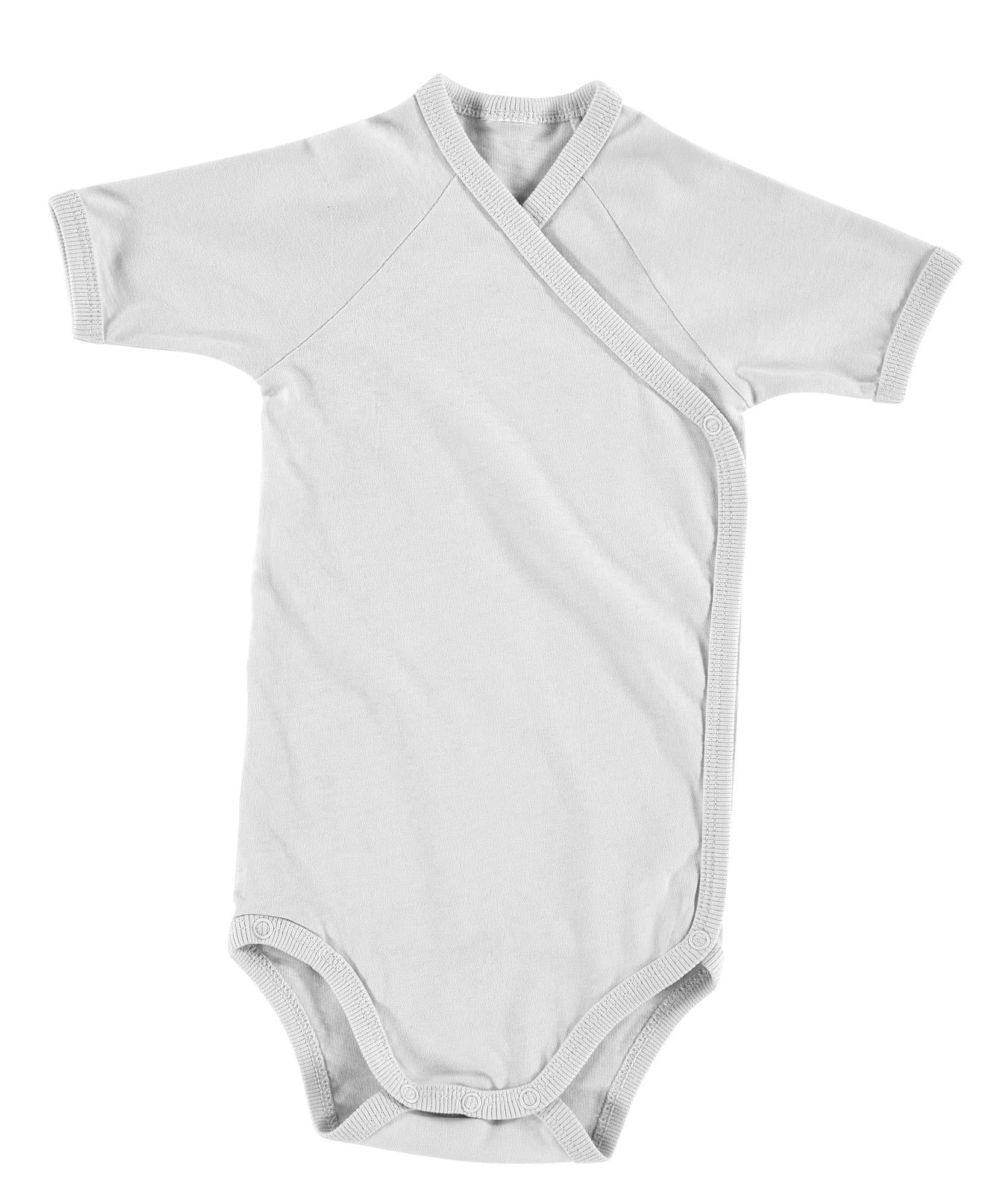 Body kurzarm 2-er Pack (BIO-Baumwolle) - Grau/Weiß