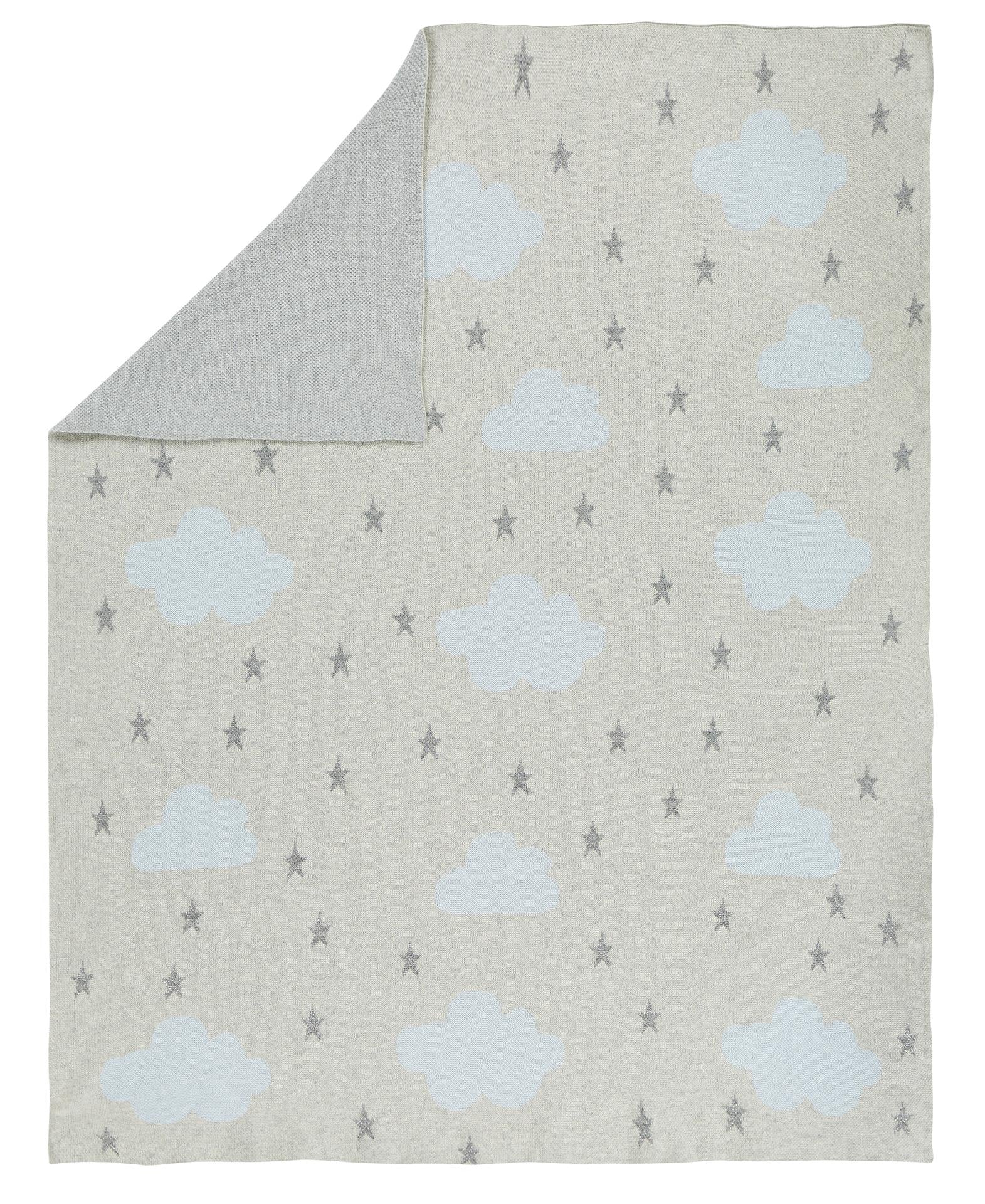Strickdecken - Cloud blau