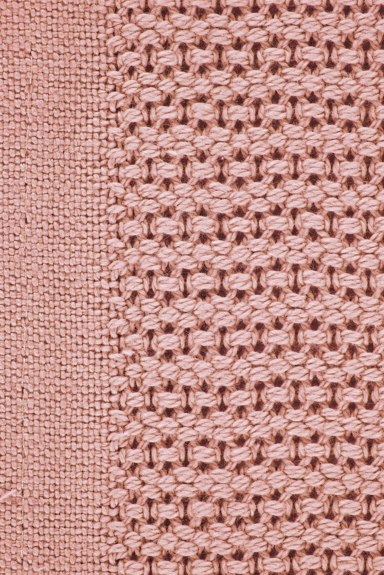 Strickdecken (BIO-Baumwolle)  - Piqué rosé