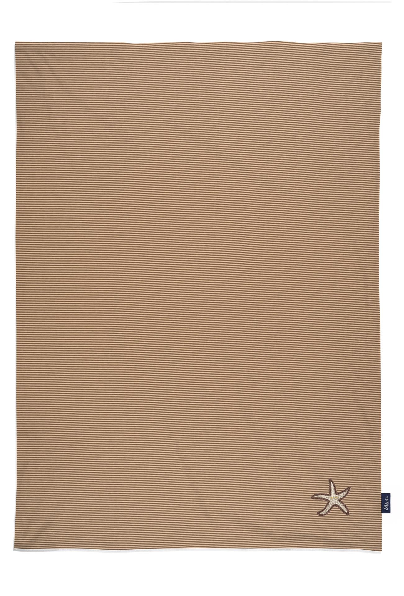 Babydecke Jersey - Starfish mit Stickerei