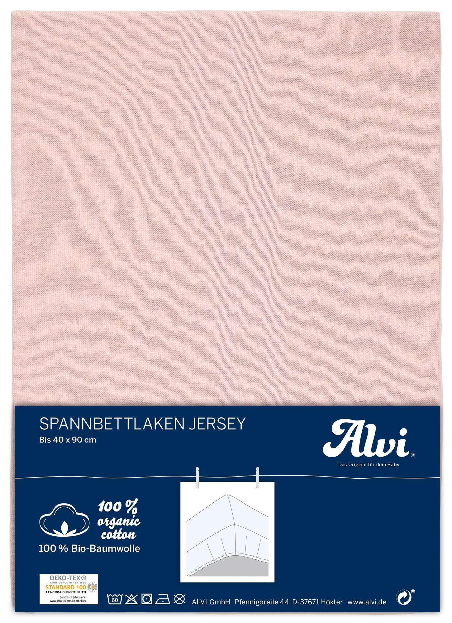 Spannbettlaken (BIO-Baumwolle) - Rosa