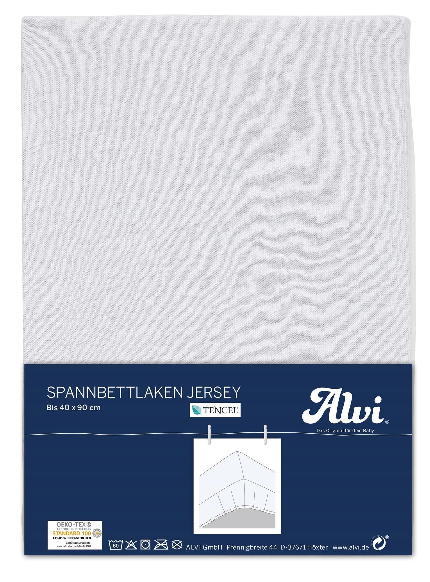Spannbettlaken Jersey-Tencel®- Weiß