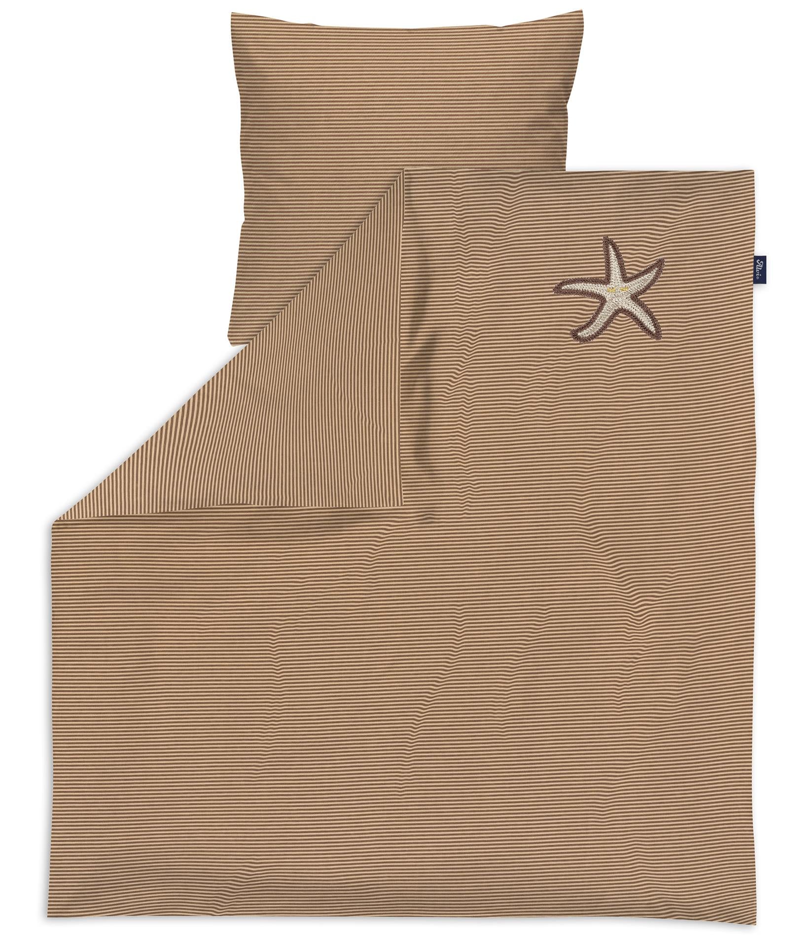 Bettwäsche Jersey - Starfish mit Stickerei