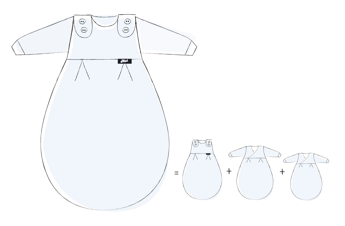 Baby-Mäxchen® 3tlg. (BIO Baumwolle) - Seahorse