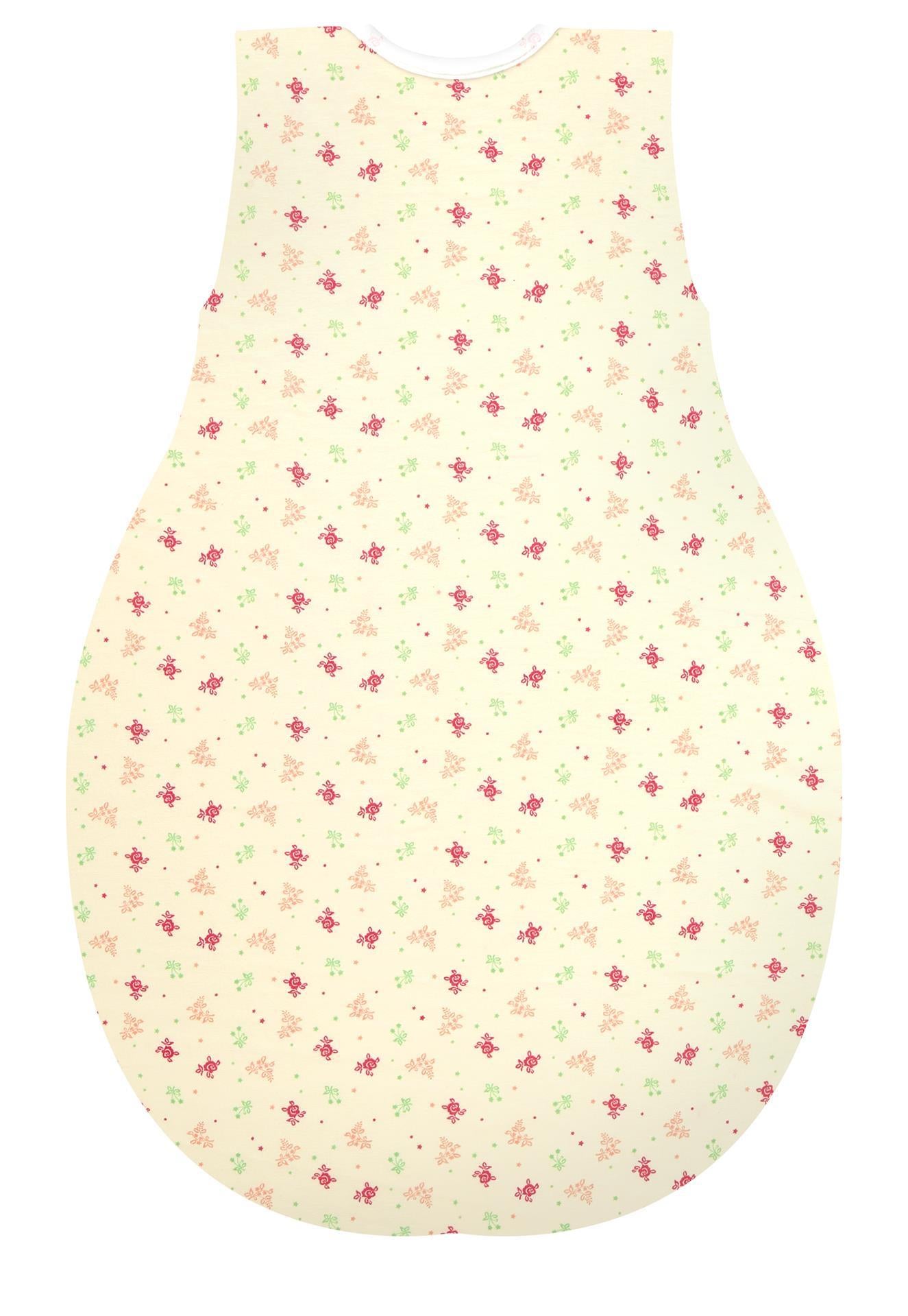 Kugelschlafsack Molton Sommer (BIO-Baumwolle) - Rose Garden