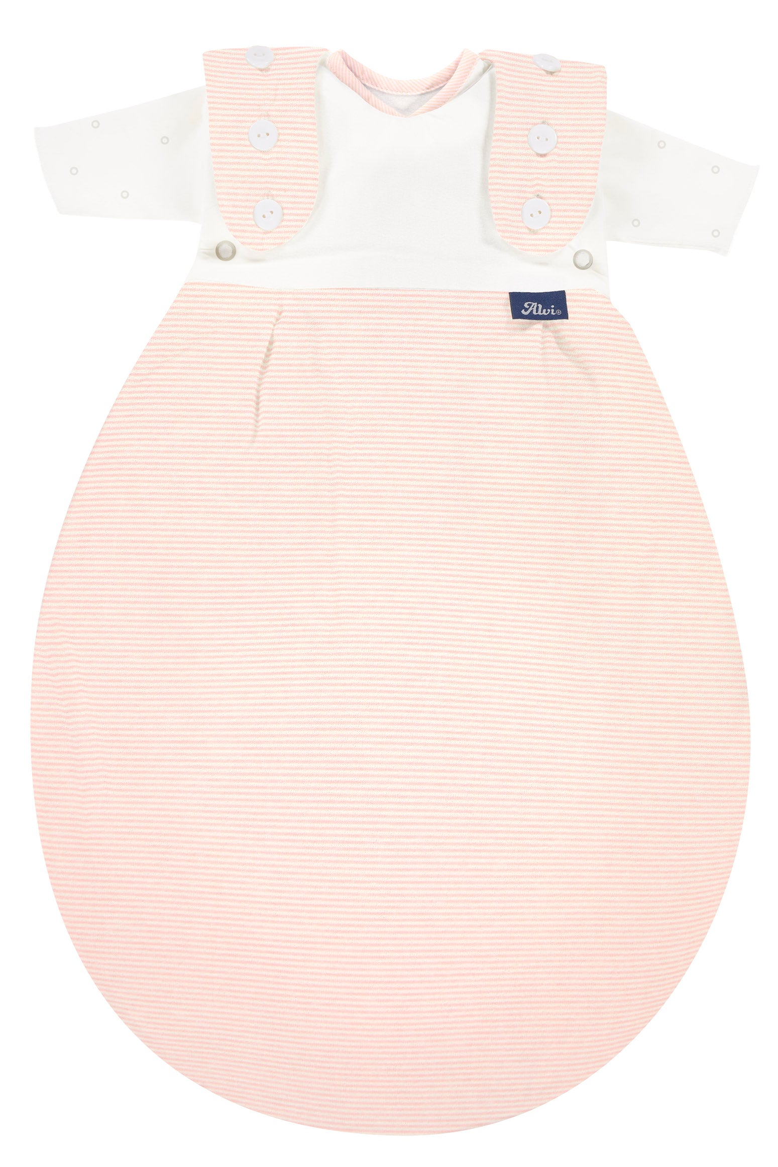 Frühchenschlafsack komplett 2 teilig (Jersey) - rose Stripe