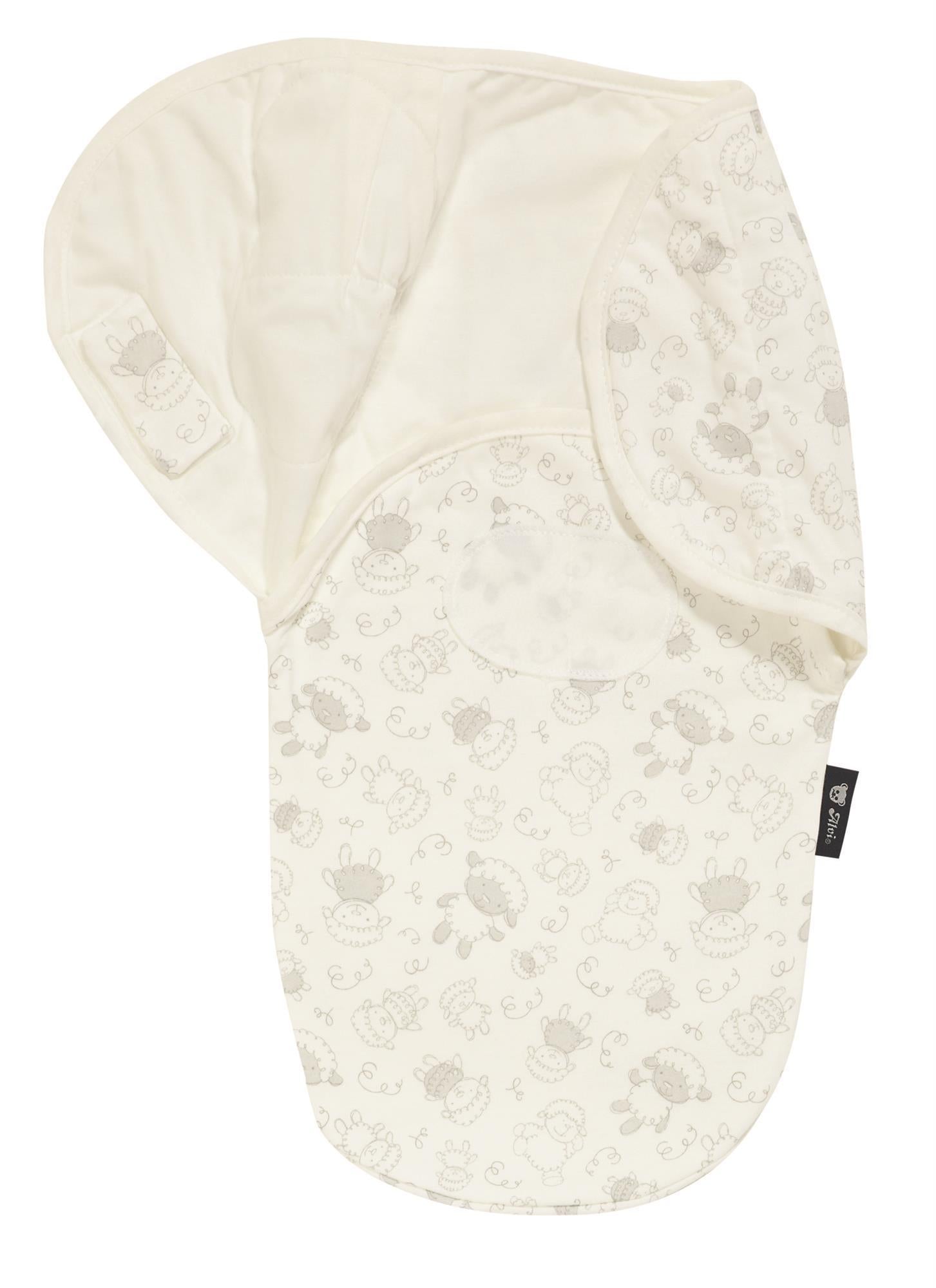 Wickeltuch "Harmonie" (Jersey) - Schäfchen beige