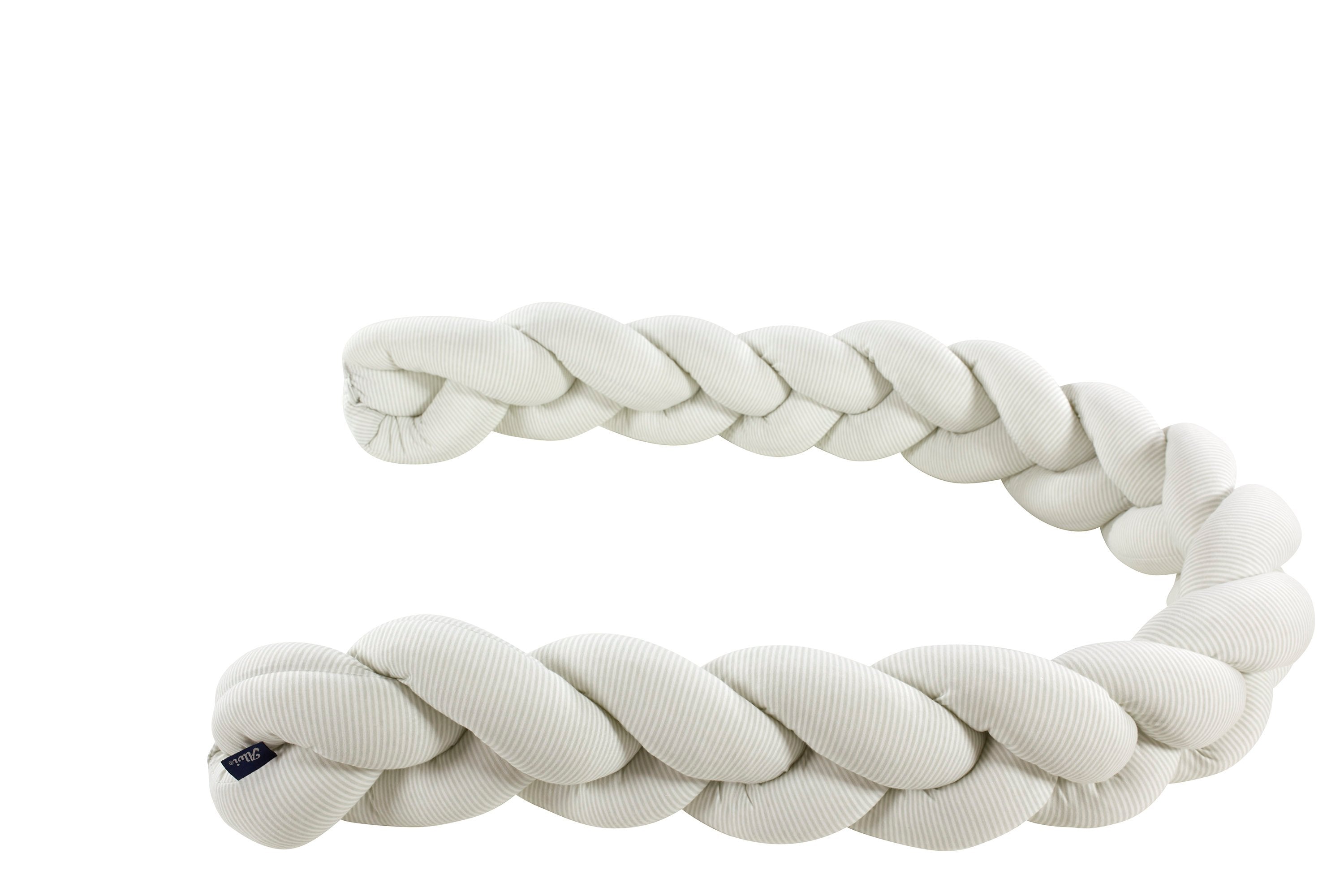 Schlummer-Lounge geflochten (BIO-Baumwolle) - Smoky Stripe