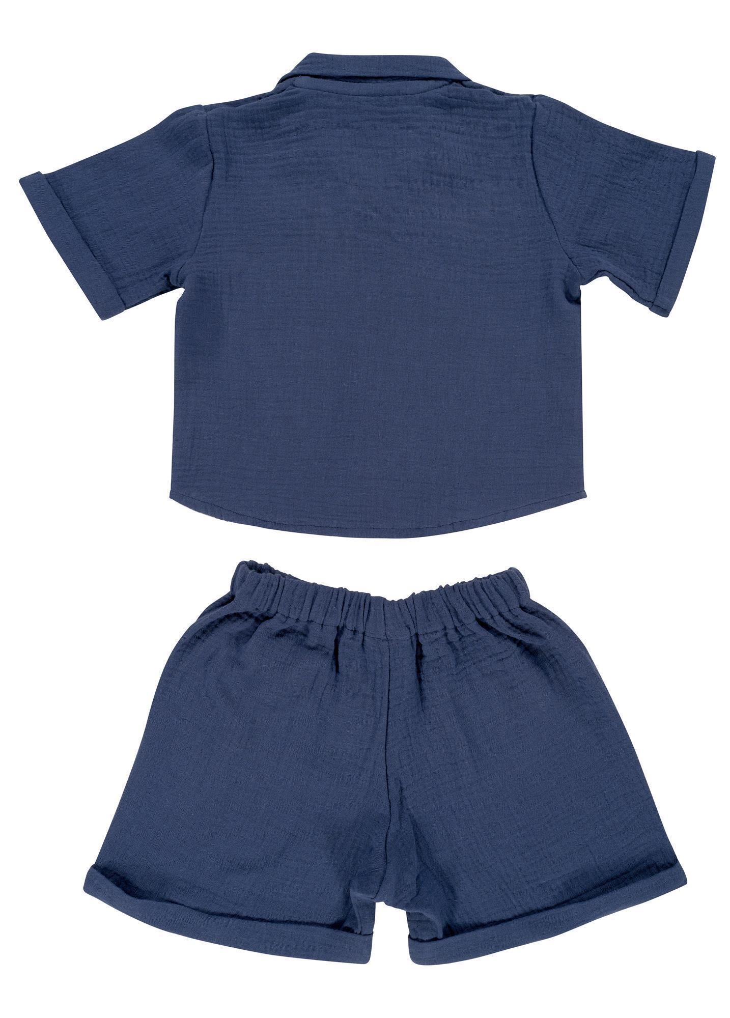 Sommer-Set Mull 2-teilig - Navy