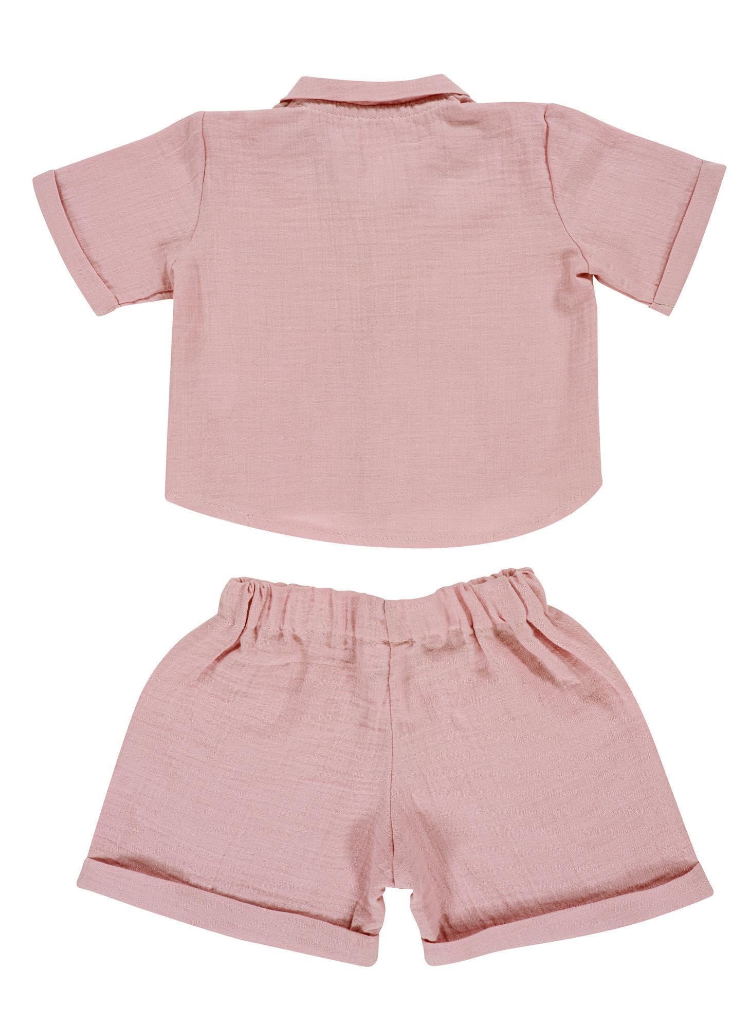 Sommer-Set Mull 2-teilig - Rosé