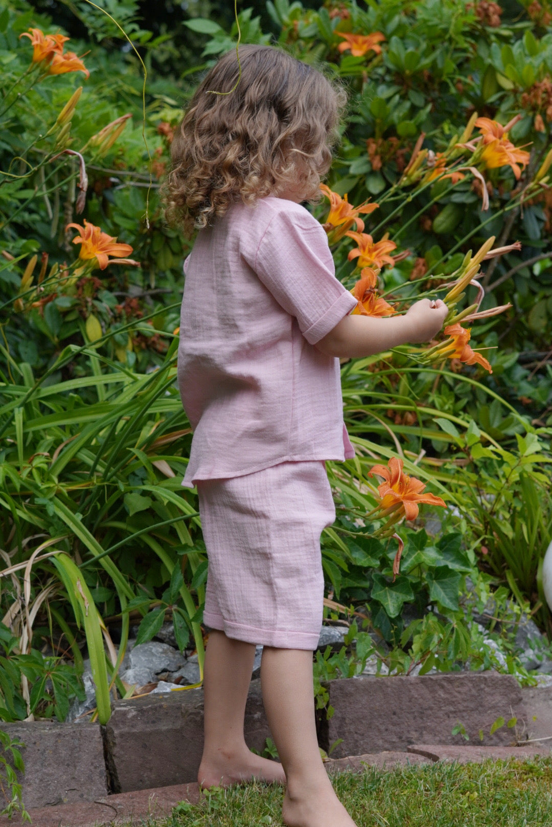 Sommer-Set Mull 2-teilig - Rosé