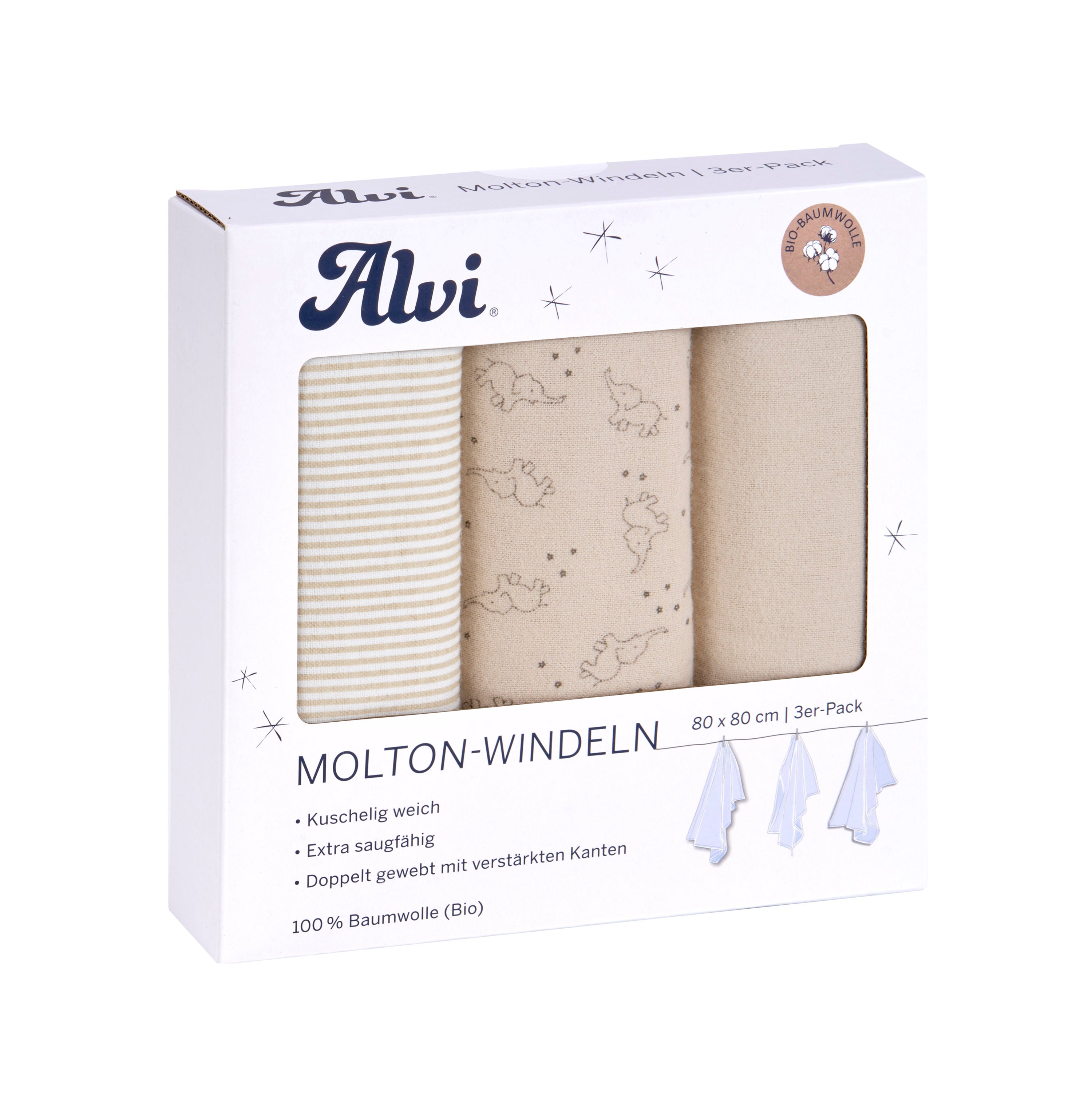 Molton Windeln 3er Pack - Starfant