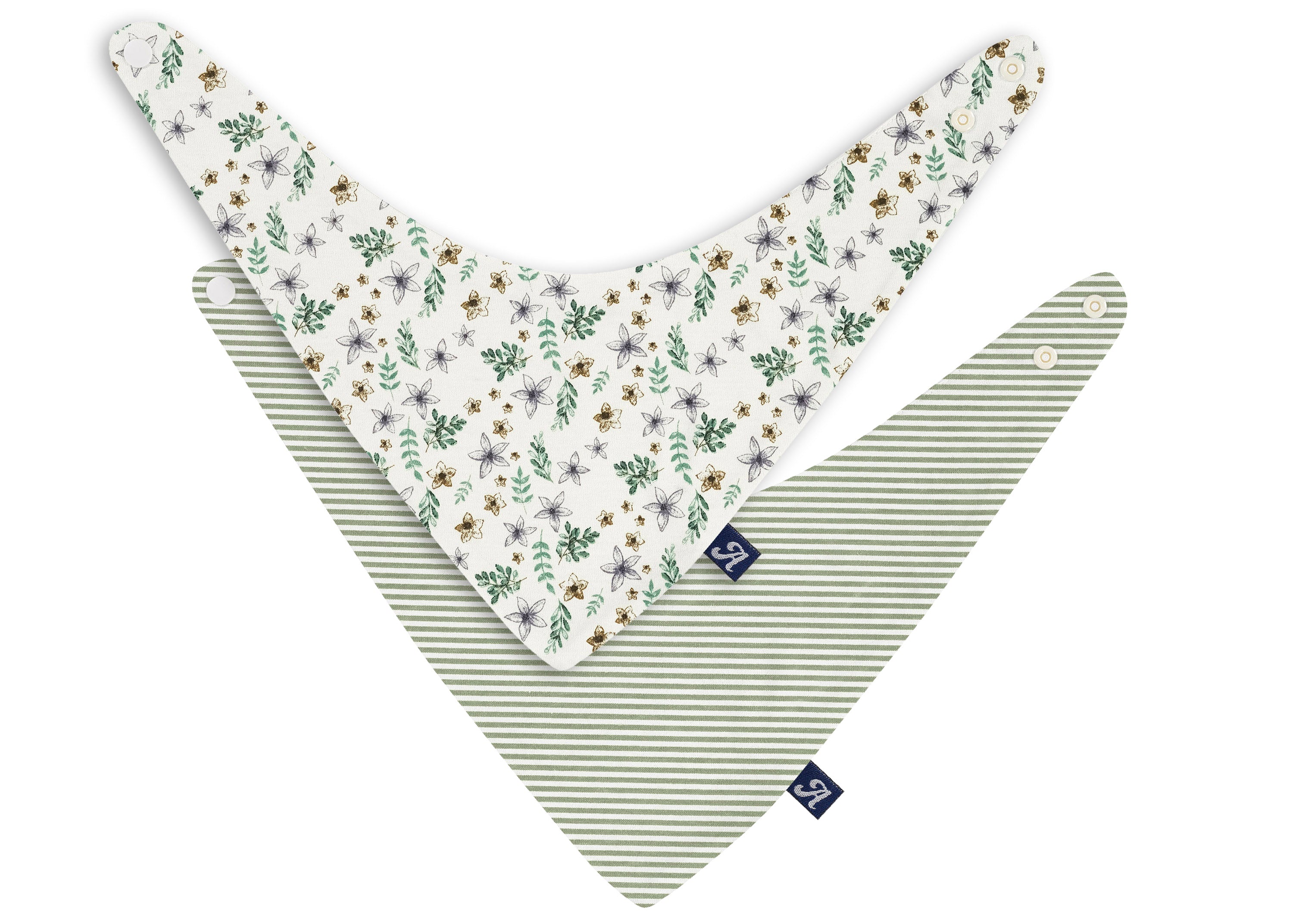 Dreieckstuch 2er - Petit Fleurs + Ringel