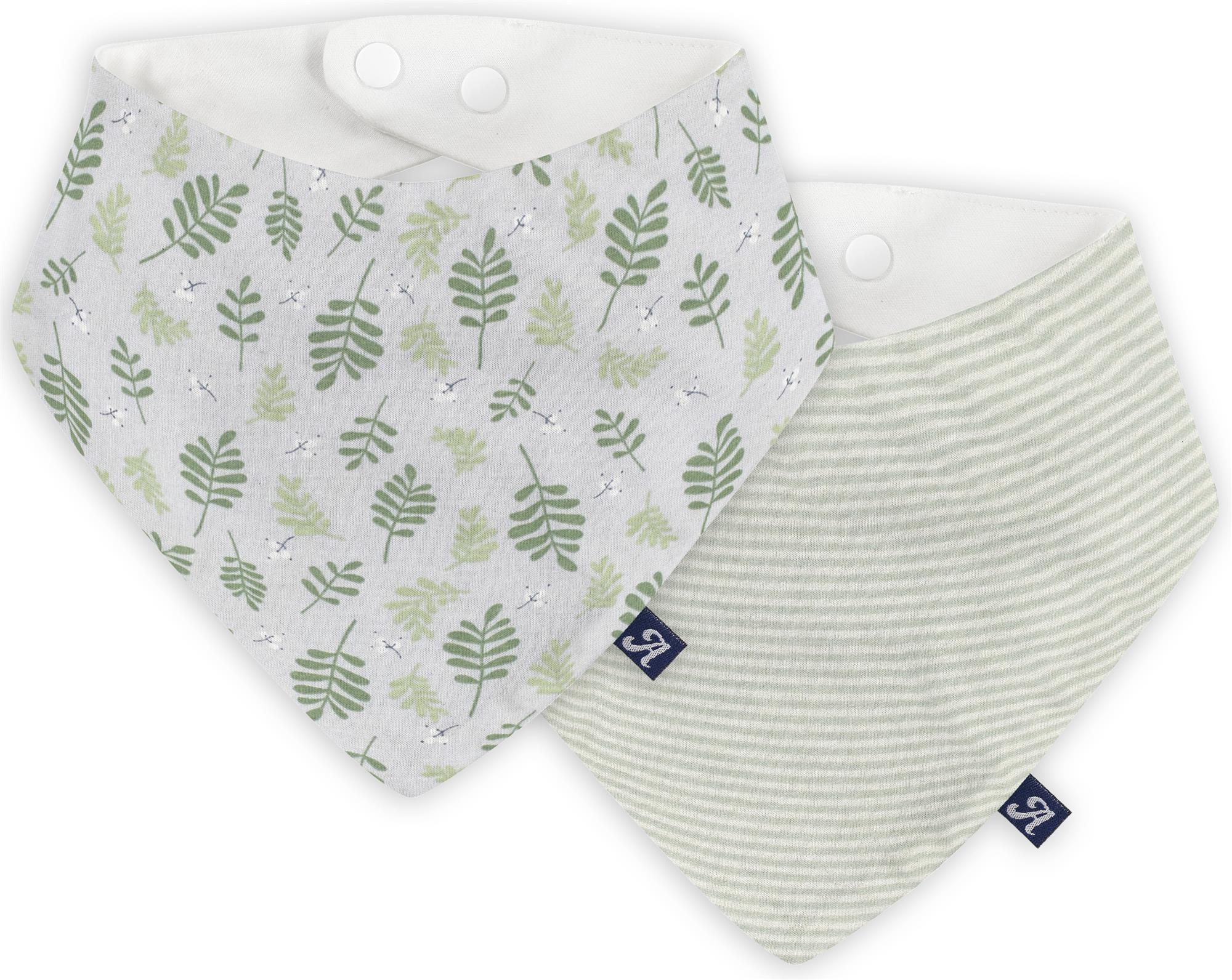 Dreieckstuch 2er - Drifting Leaves + Smoky Stripes