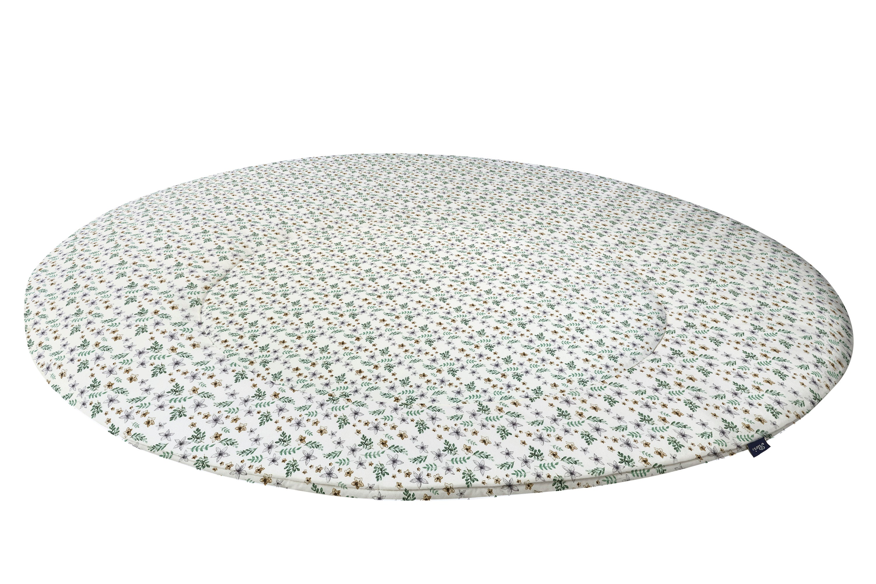 Krabbeldecke rund Jersey (BIO-Baumwolle) - Petit Fleurs