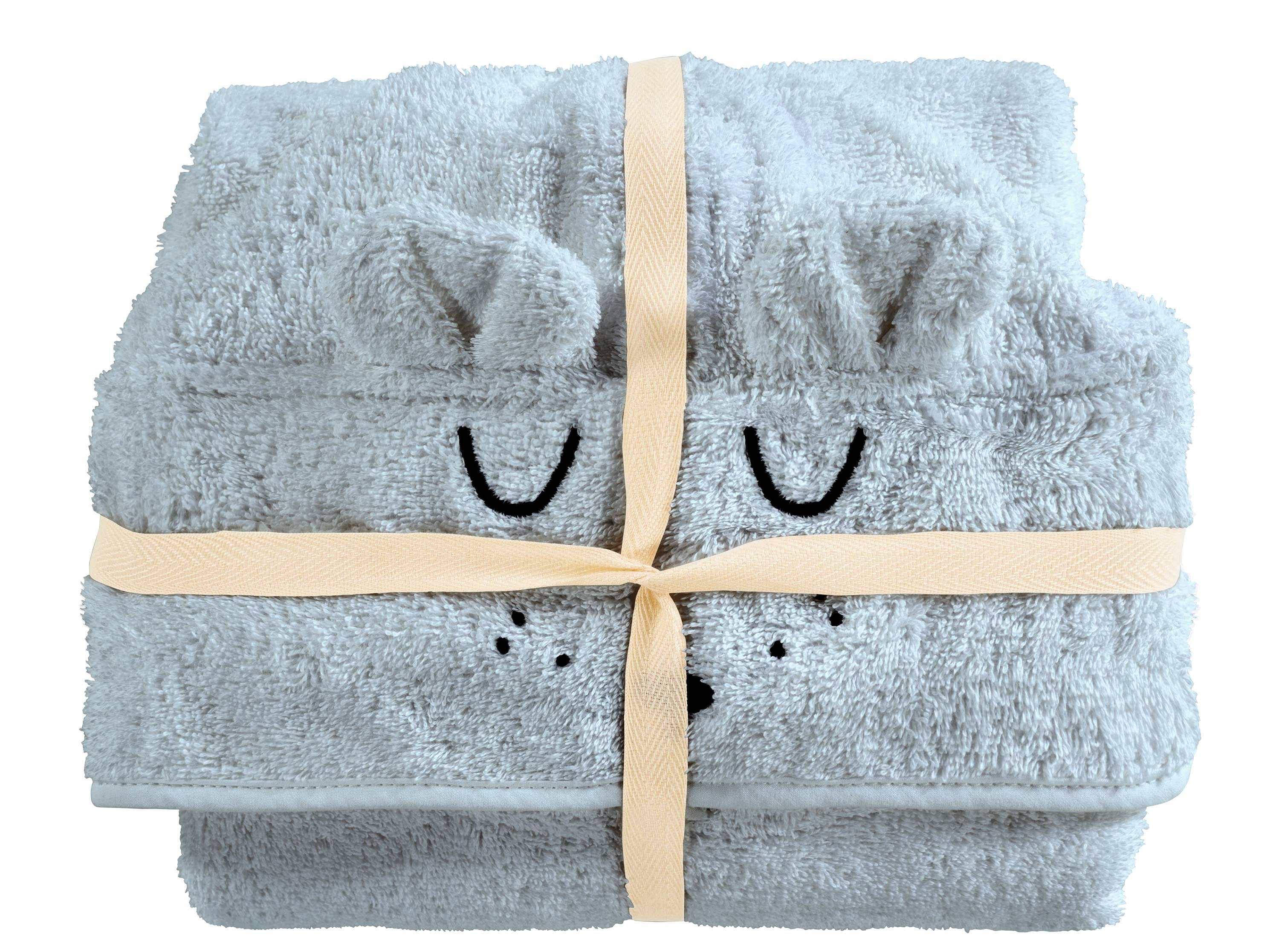 Bade-Poncho blau