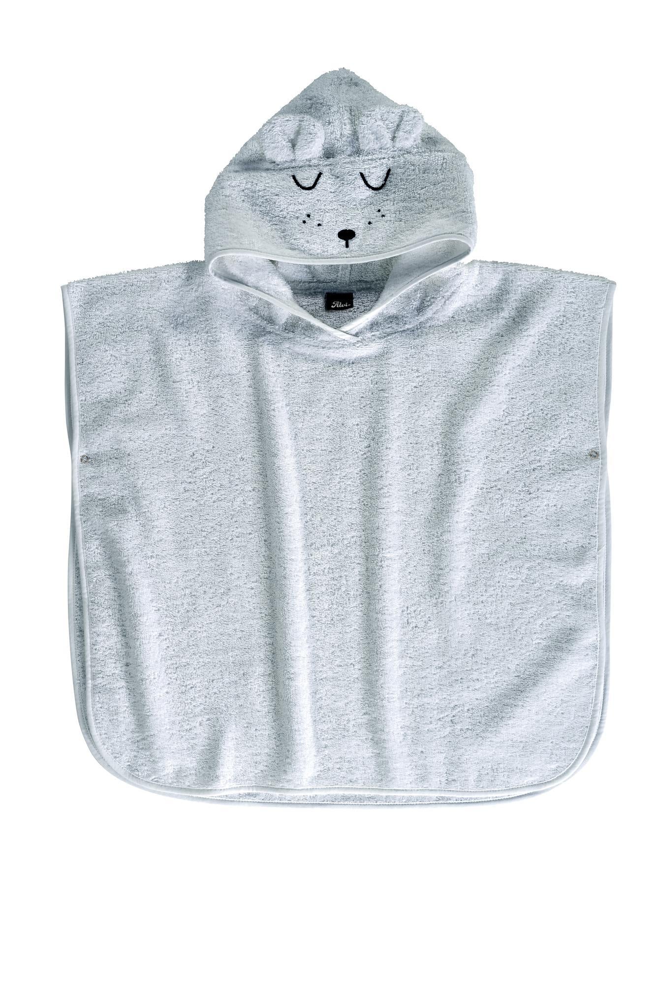 Bade-Poncho blau