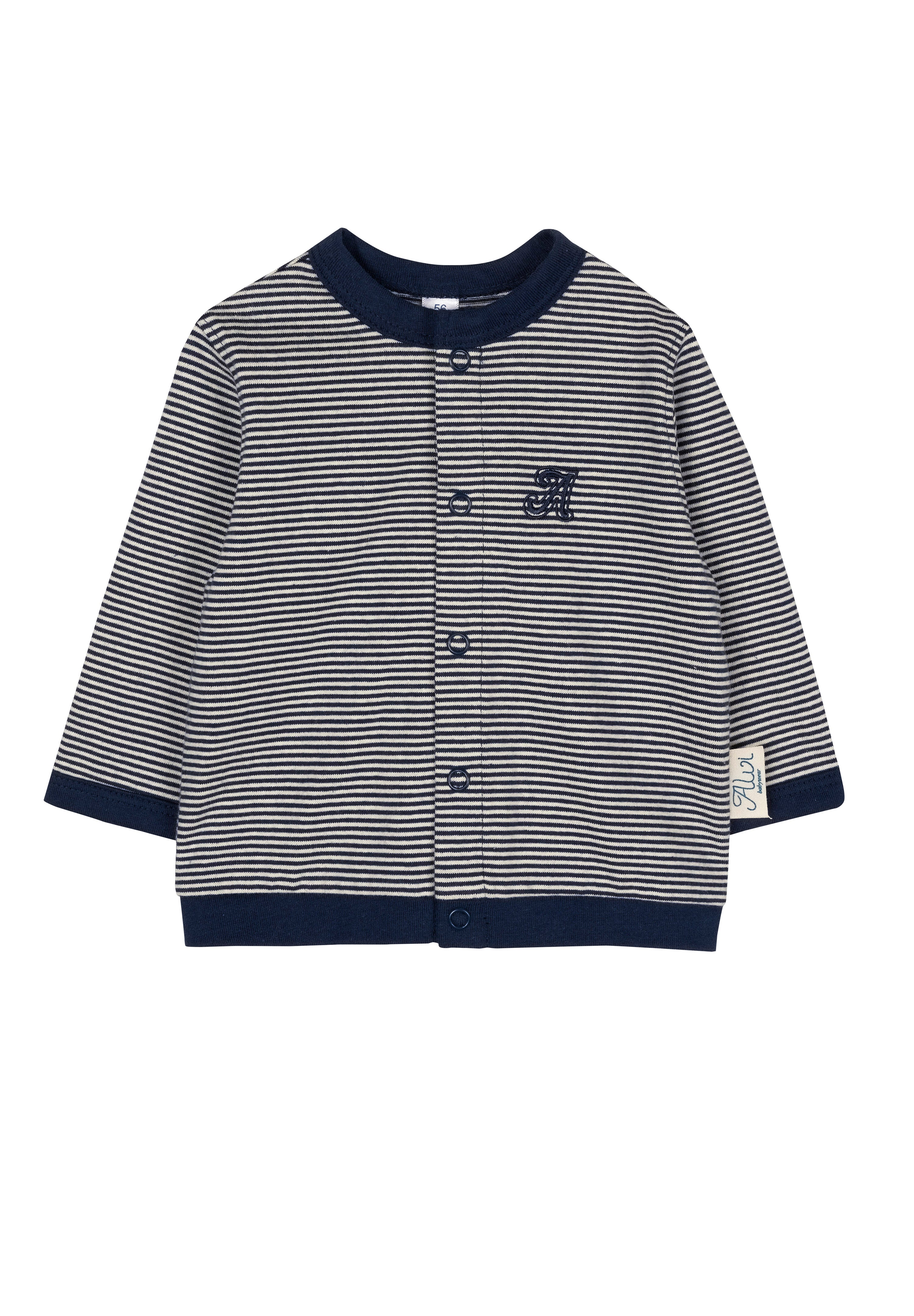 Cardigan - Black-White Stripe