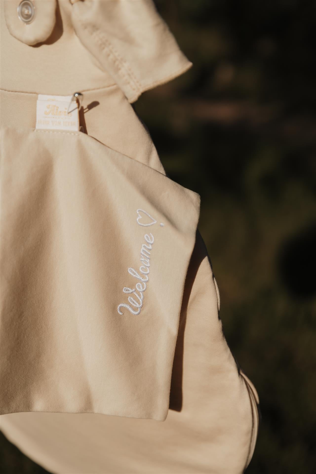 Frühchenschlafsack mit Innensack Interlock + Tuch, natur