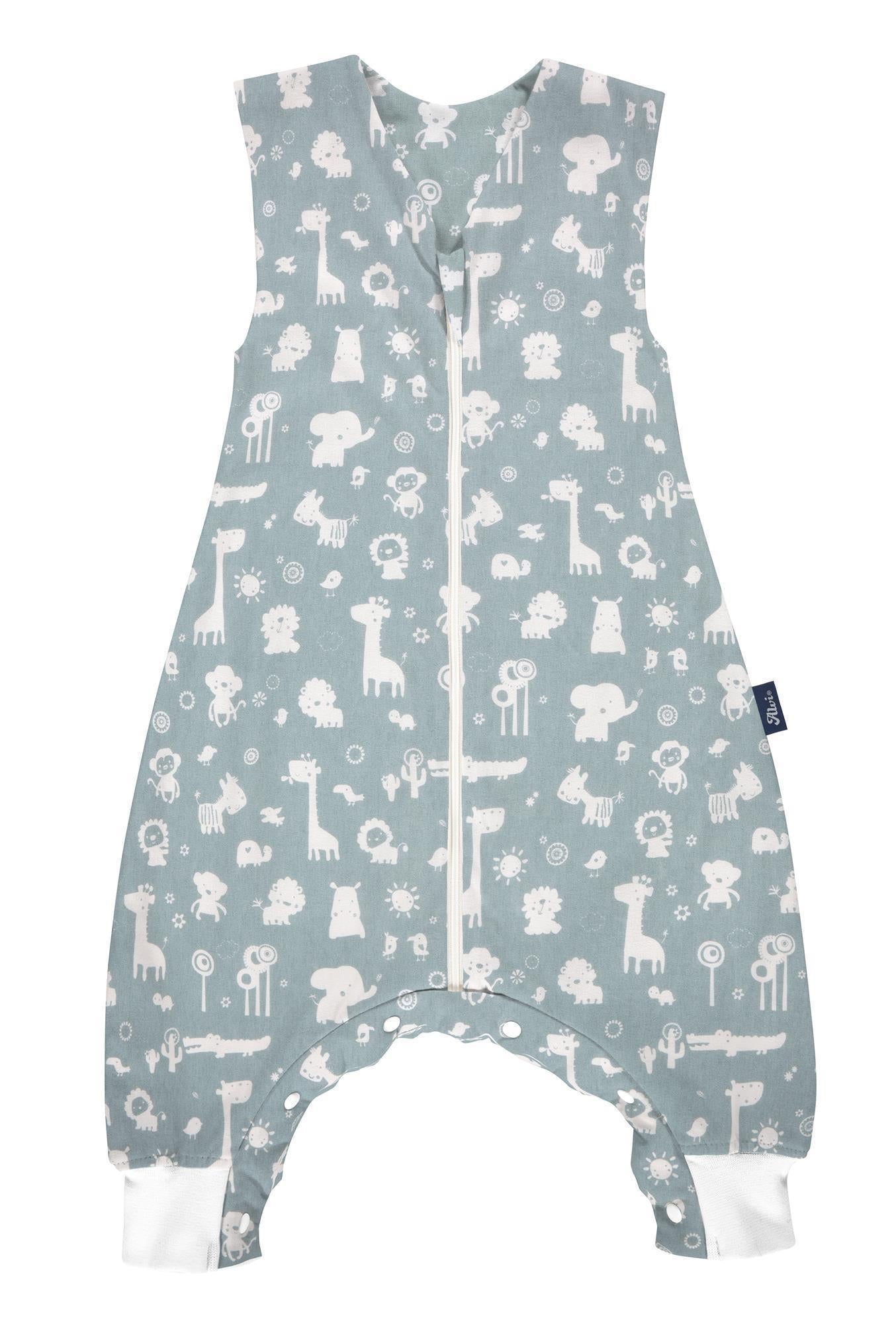 Schlafsack mit Beinen Light - Zootiere blau