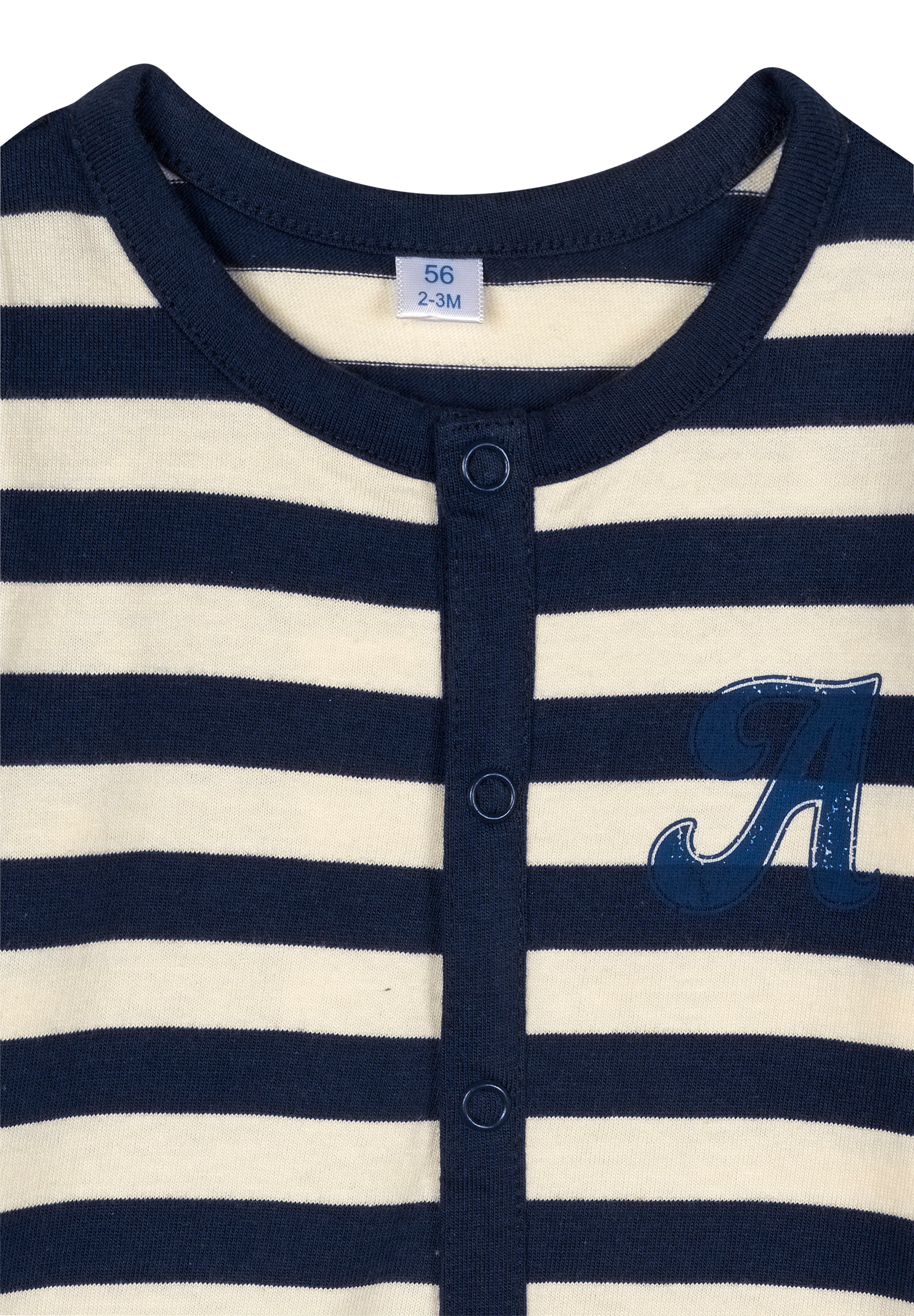 Strampler - Black Iris Stripe