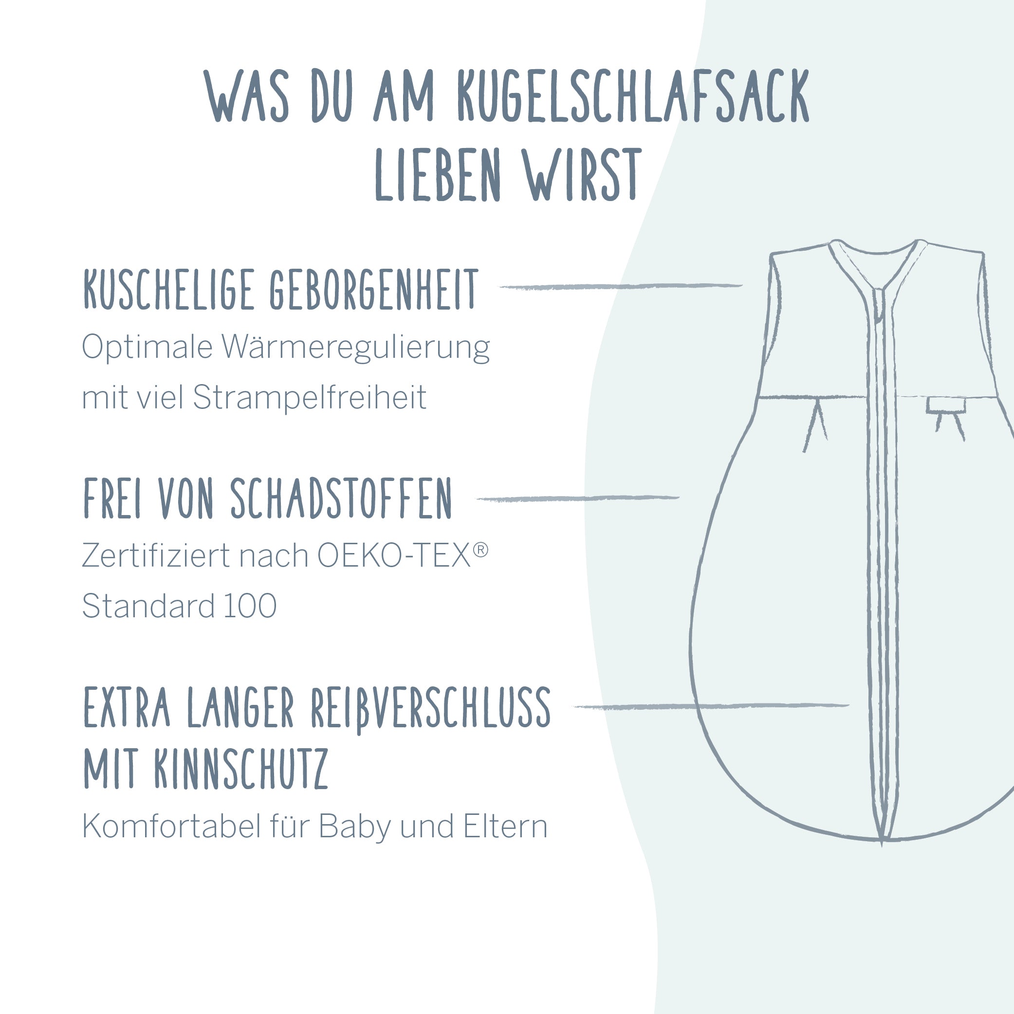 Kugelschlafsack Thermo (BIO-Baumwolle) - Koalas World