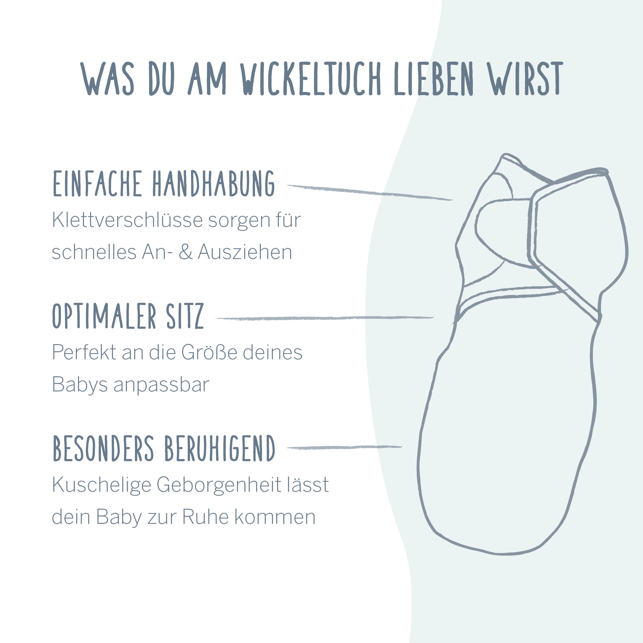 Wickeltuch "Harmonie" (Jersey) - Schäfchen beige