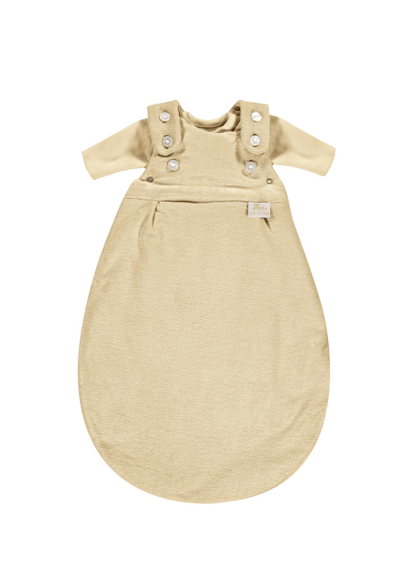 Frühchenschlafsack mit Innensack + Tuch, natur