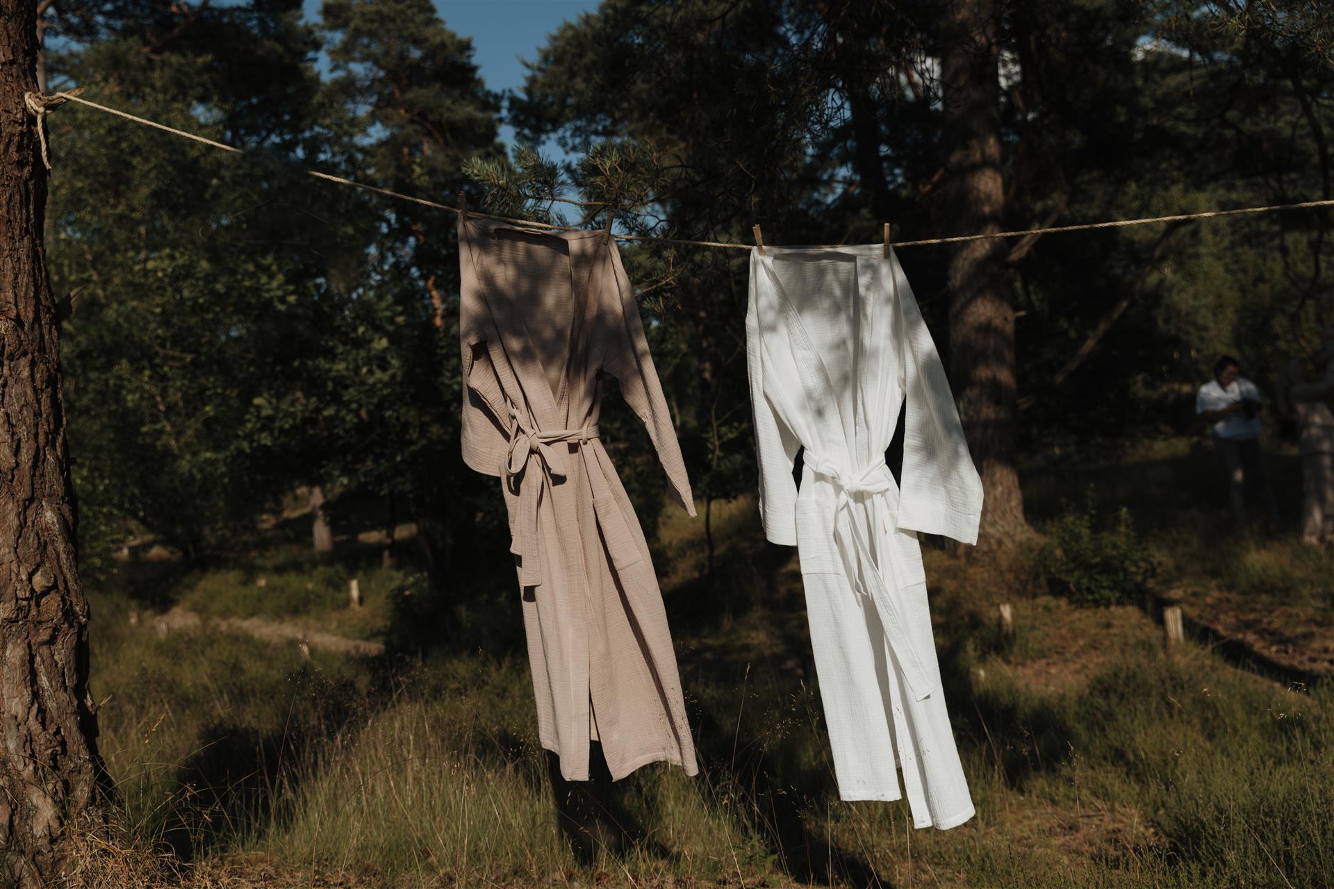 Kimono aus Musselin - natur