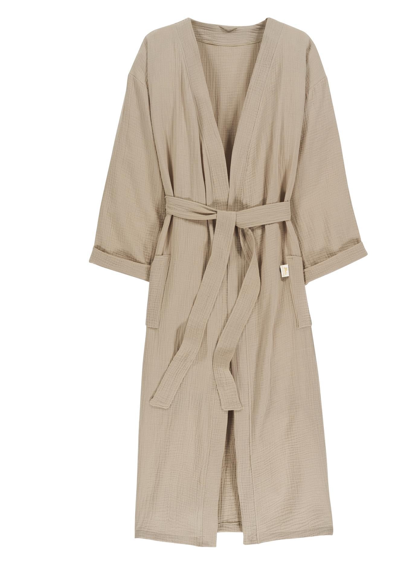 Kimono aus Musselin - natur