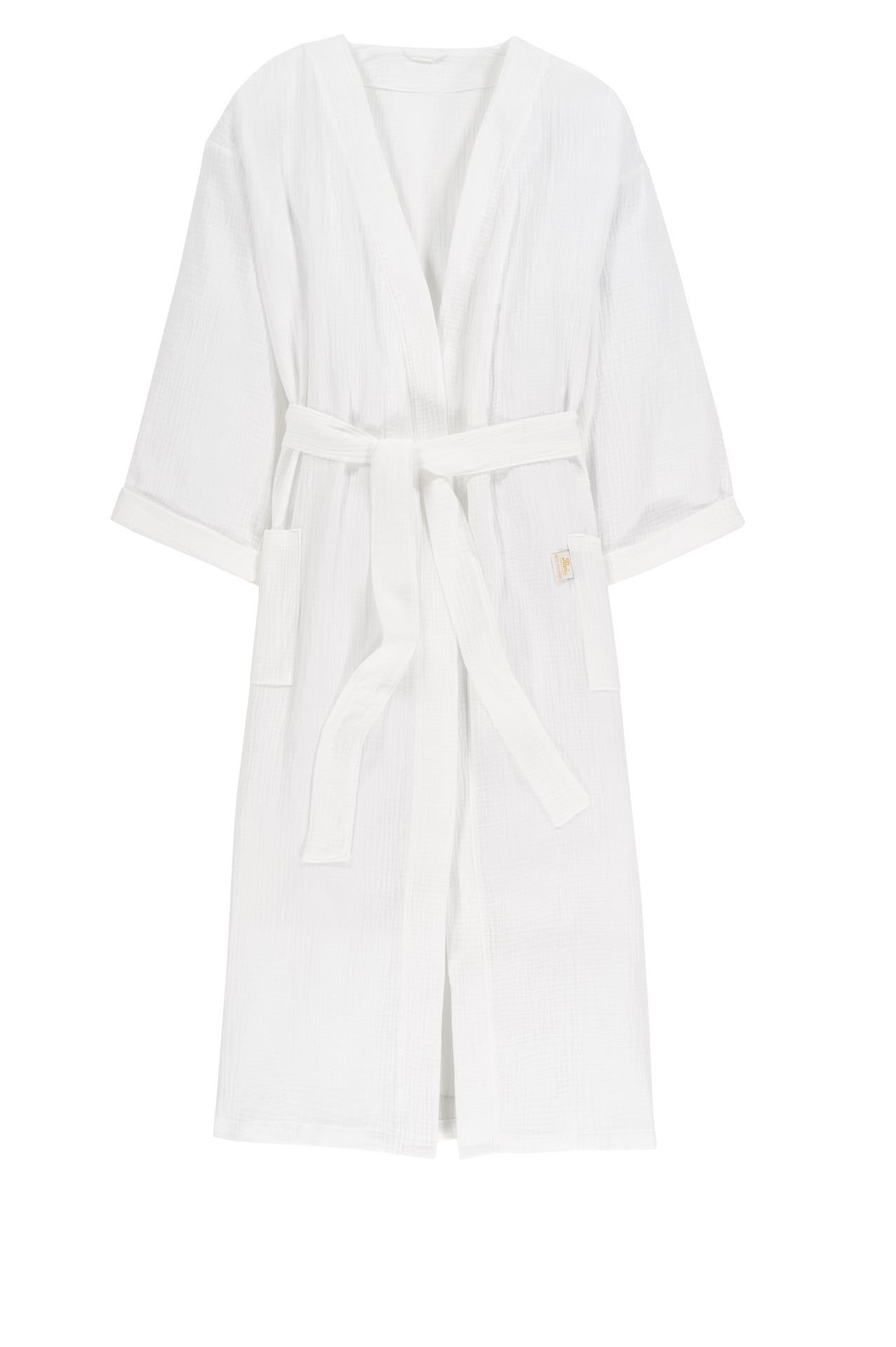 Kimono aus Musselin - weiß