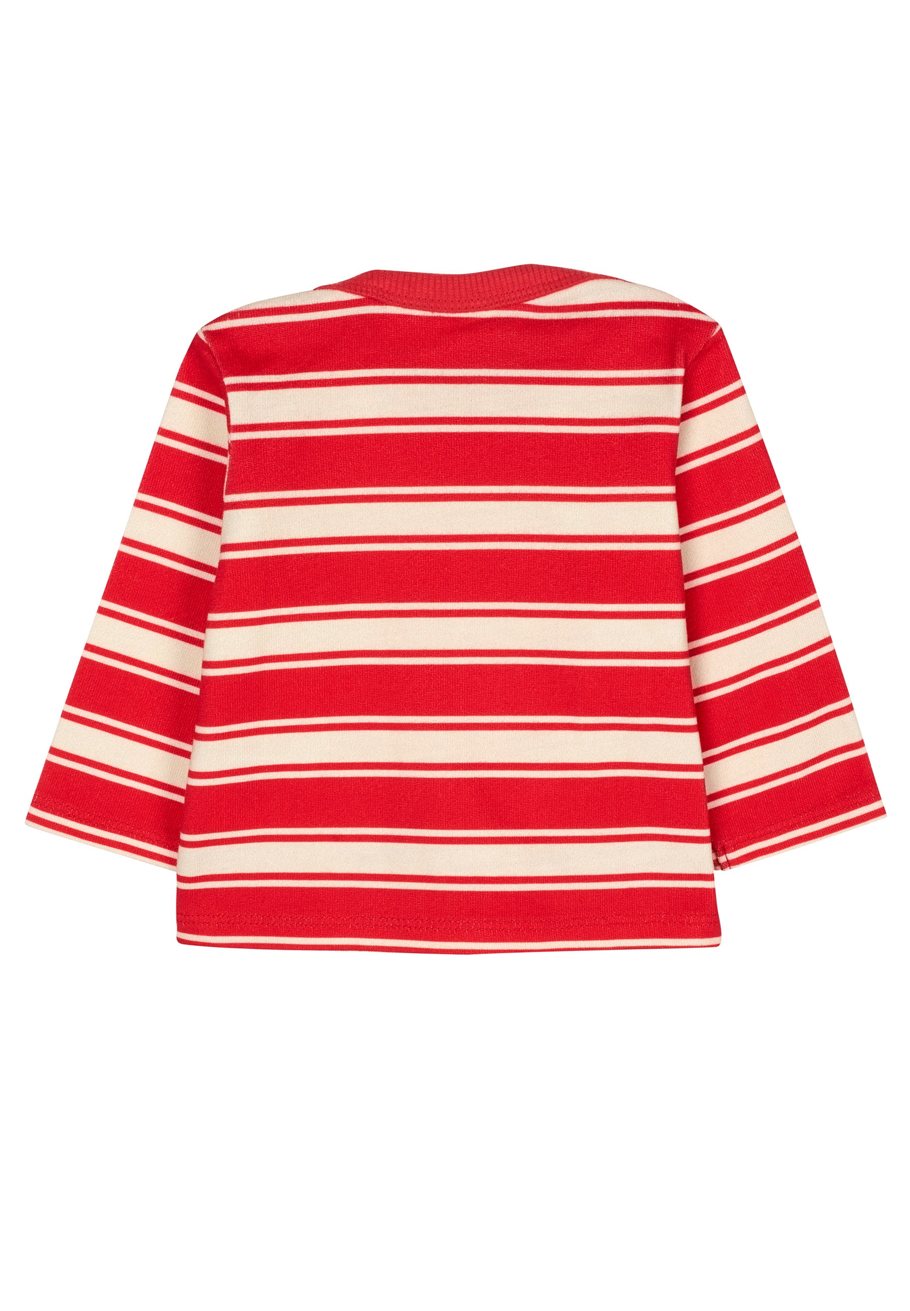 Langarmshirt - Pionsettia-Antique White Stripe