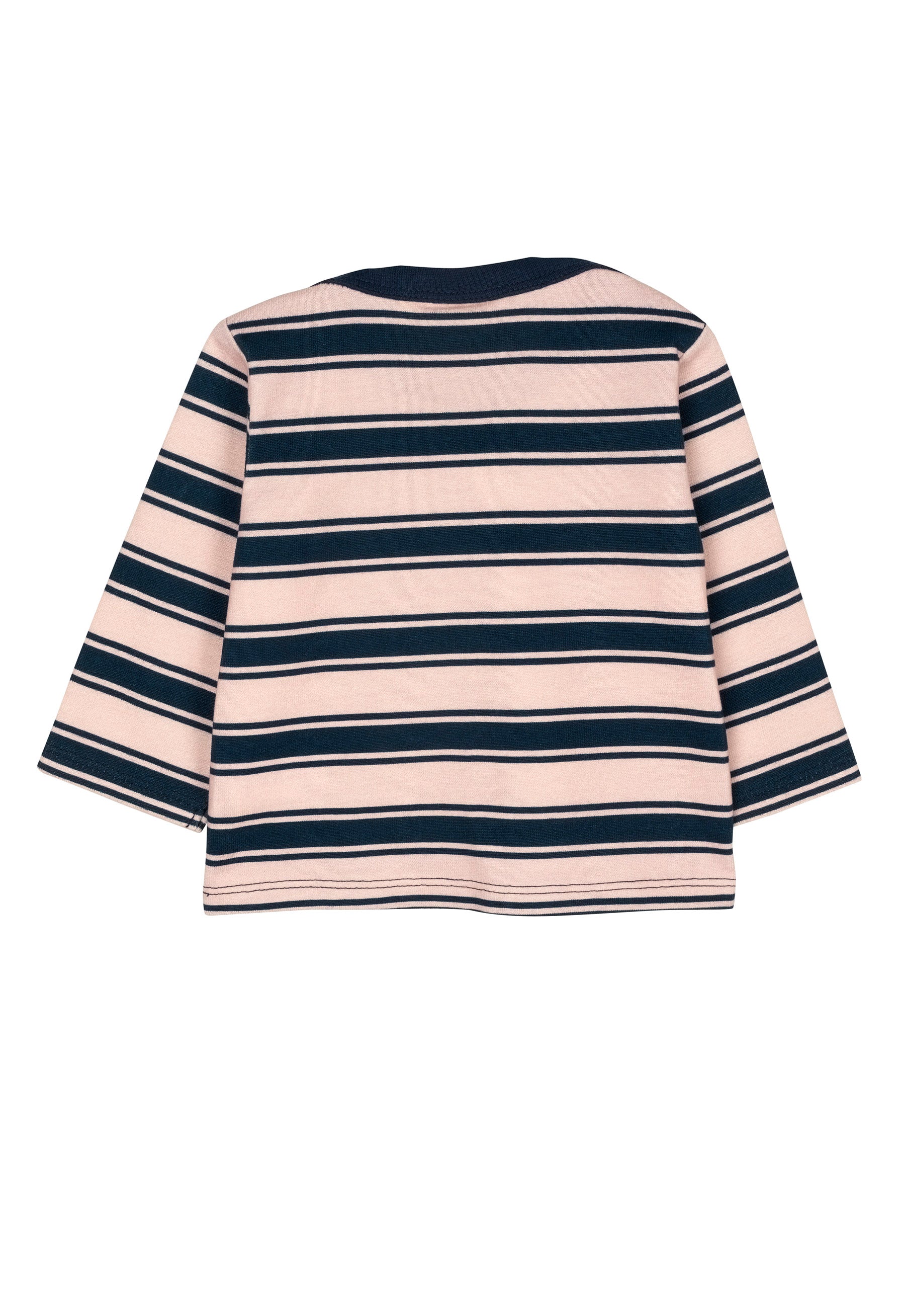 Langarmshirt - Pinkesque-Black Iris Stripe