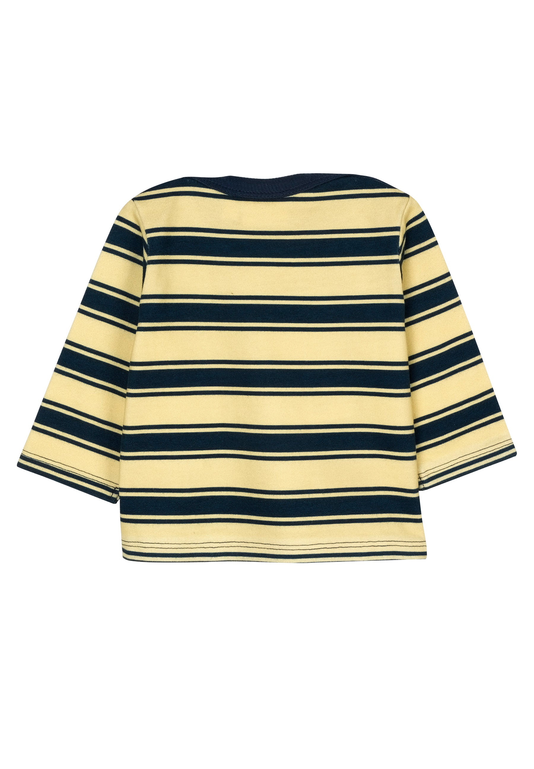 Langarmshirt - Vanilla-Black Iris Stripe